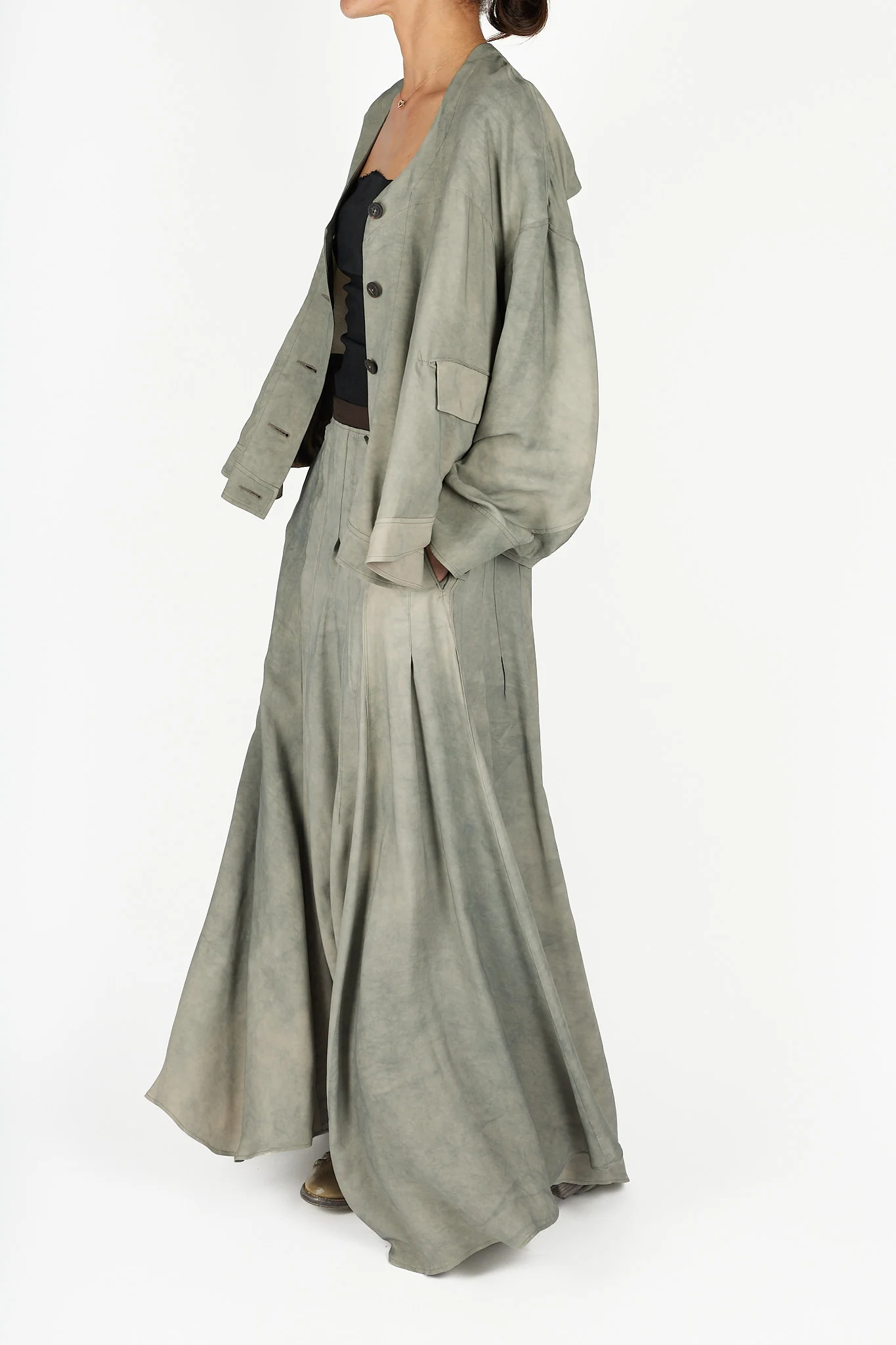 'A' Shape Large Hem Skirt - Image 2