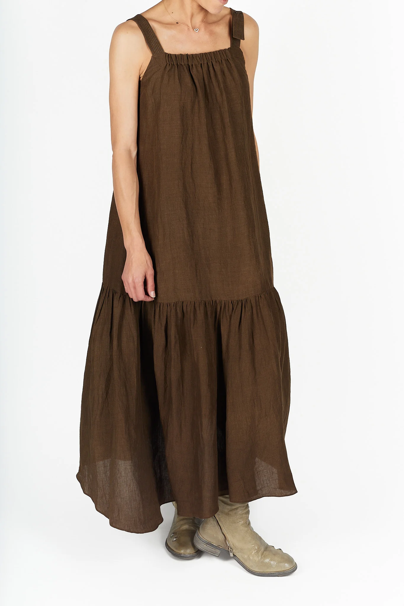 Boat Neckline Halter Dress - Image 2