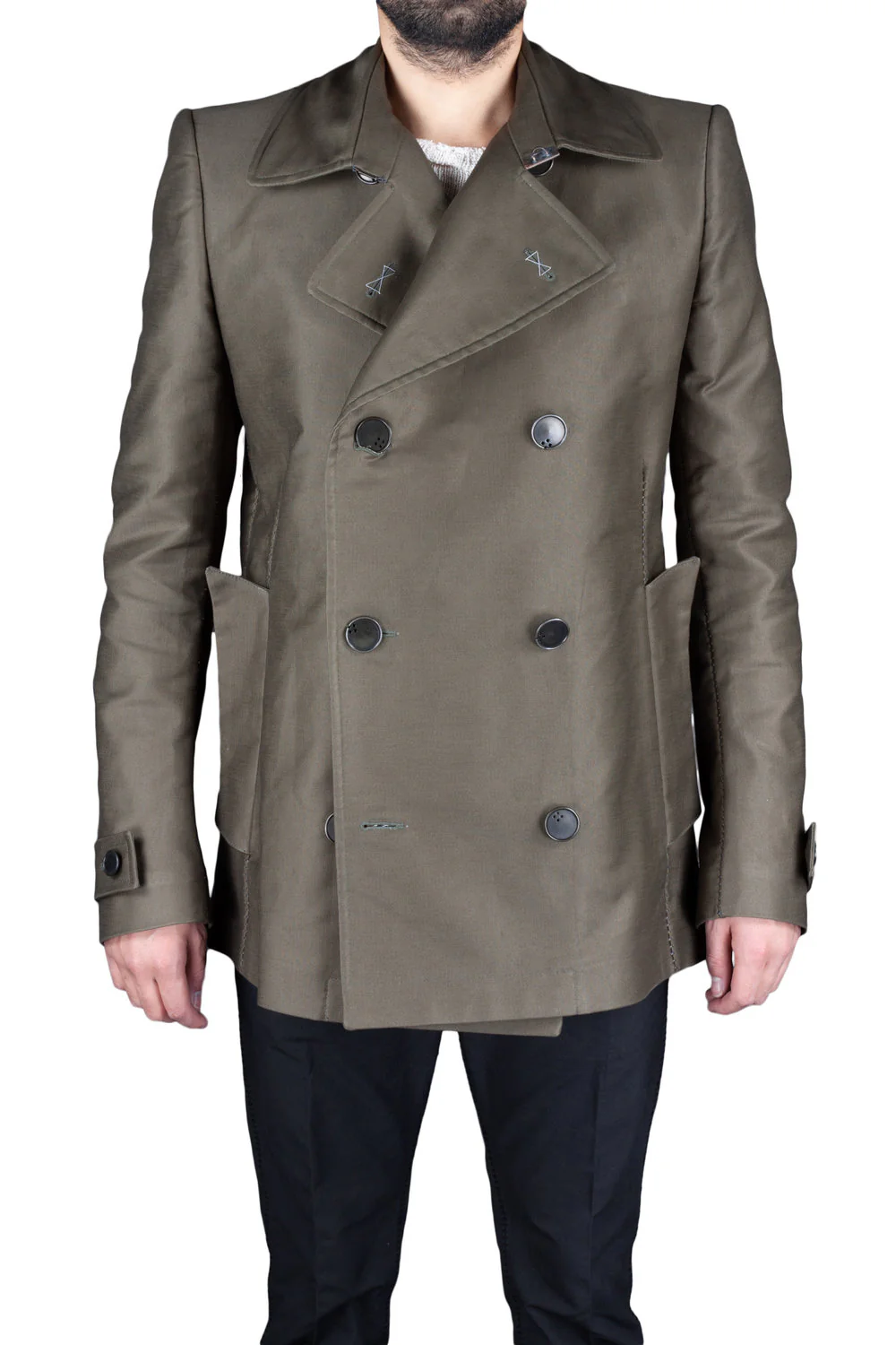 Unlined Visible Overlock Dead End Caban