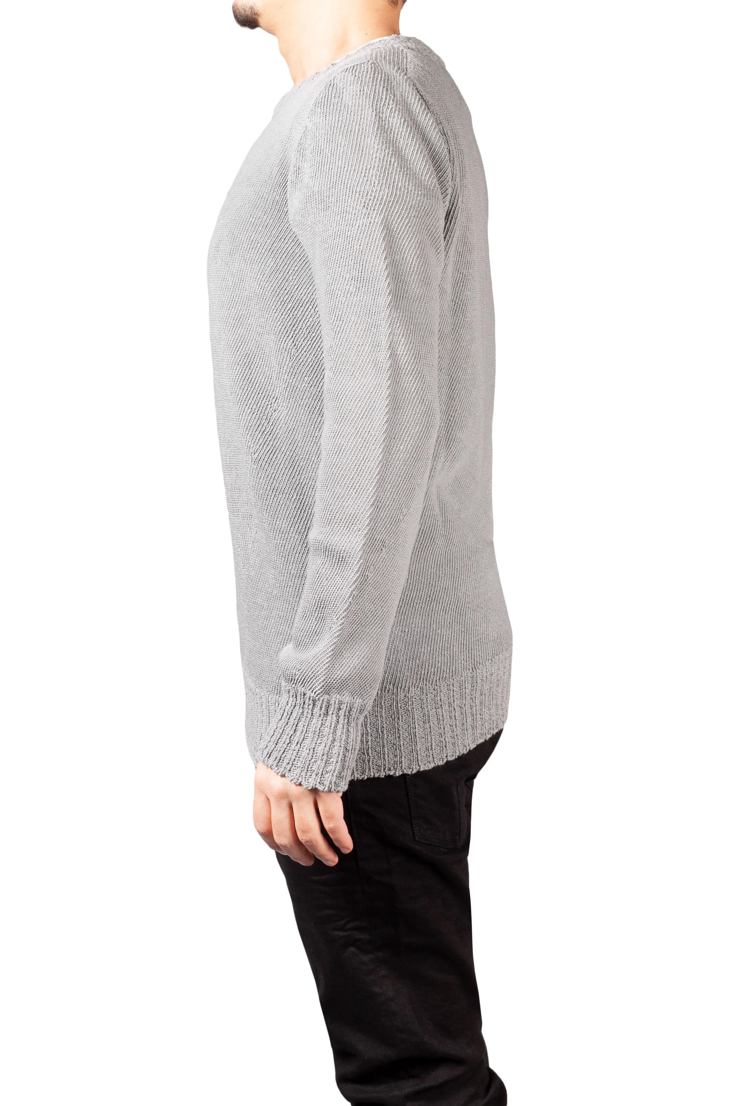 Seamless Long Sleeve Round Neck Sweater - Image 2