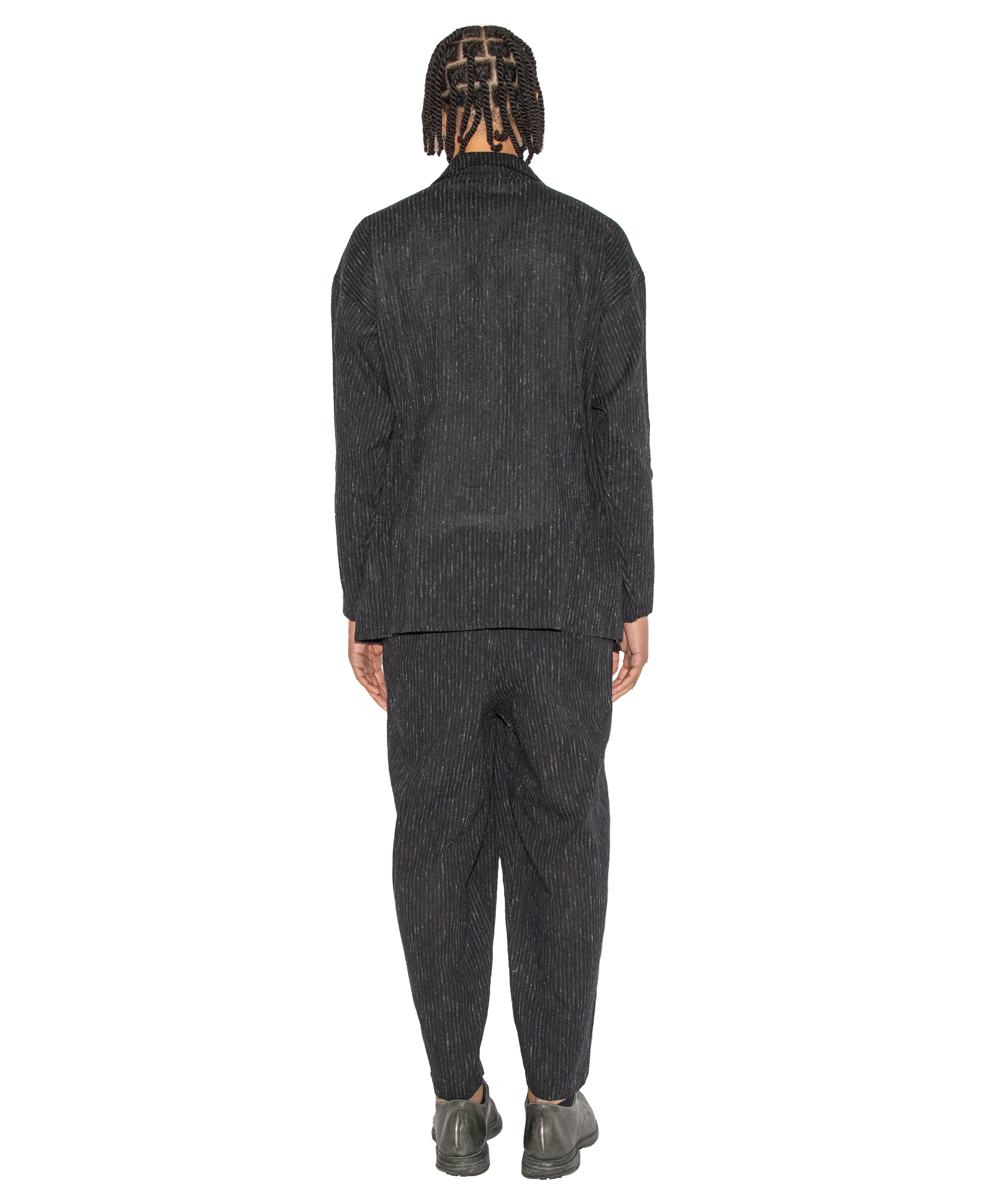Slim-Fit Hand Woven Yarn Dyed Trousers - Image 5