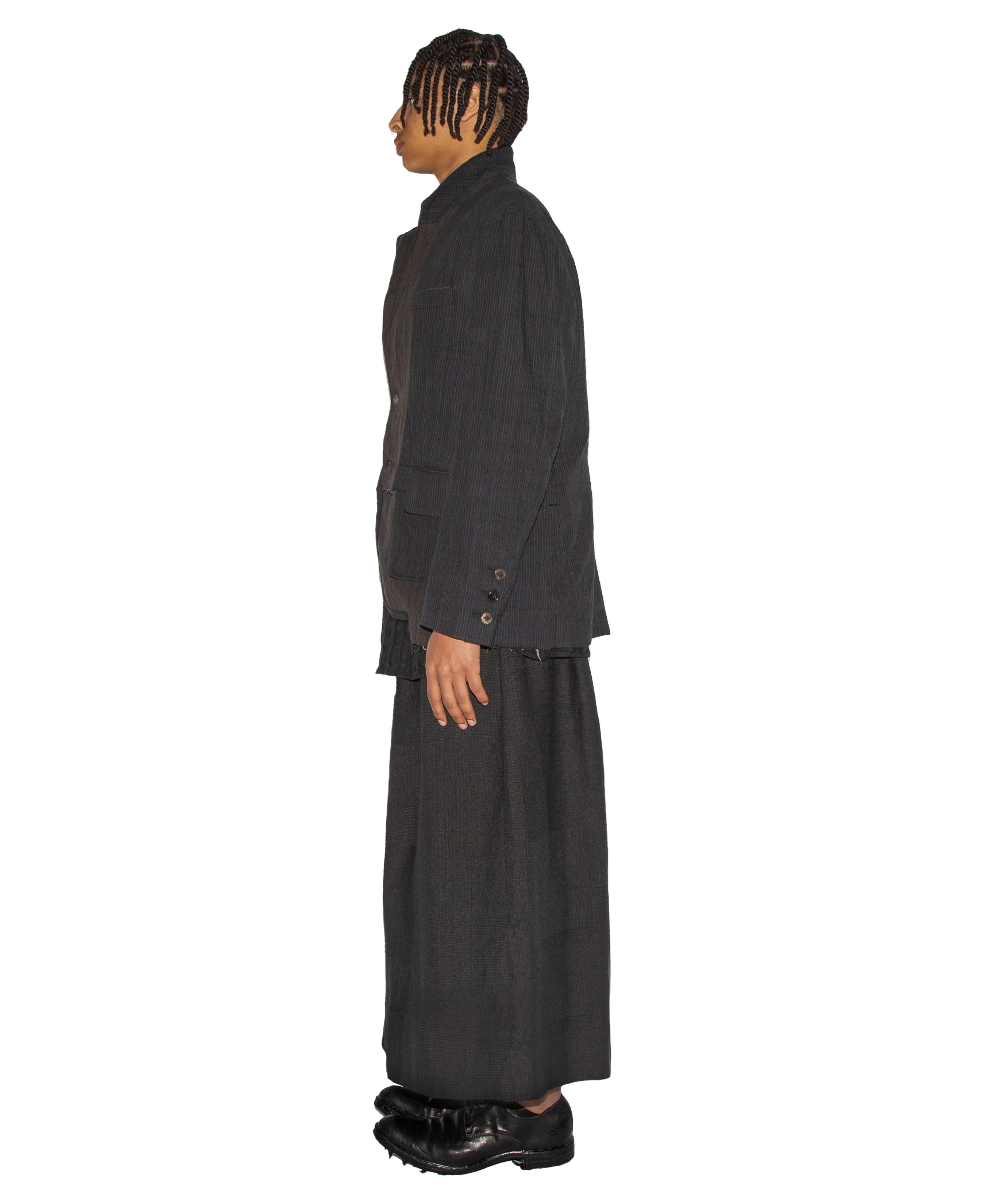Slim-Fit Hand Woven and Dyed Patch Blazer - Image 4