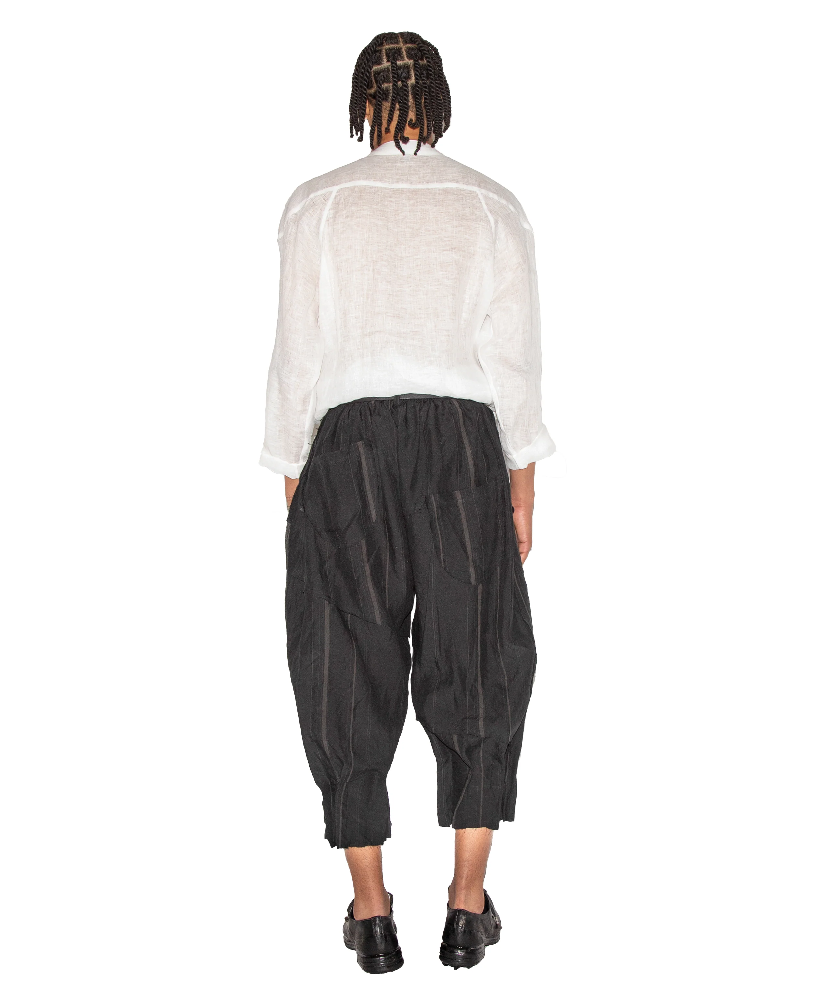Slim-Fit Hand Woven Pleated Shirt - Image 4