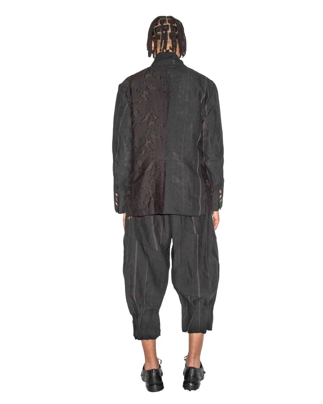 Slim-Fit Hand Woven Yarn Dyed Patch Blazer - Image 5