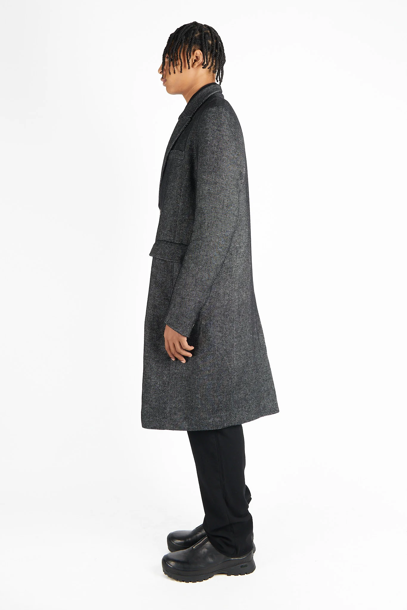 Double Breasted Peak Lapel Coat - Image 3