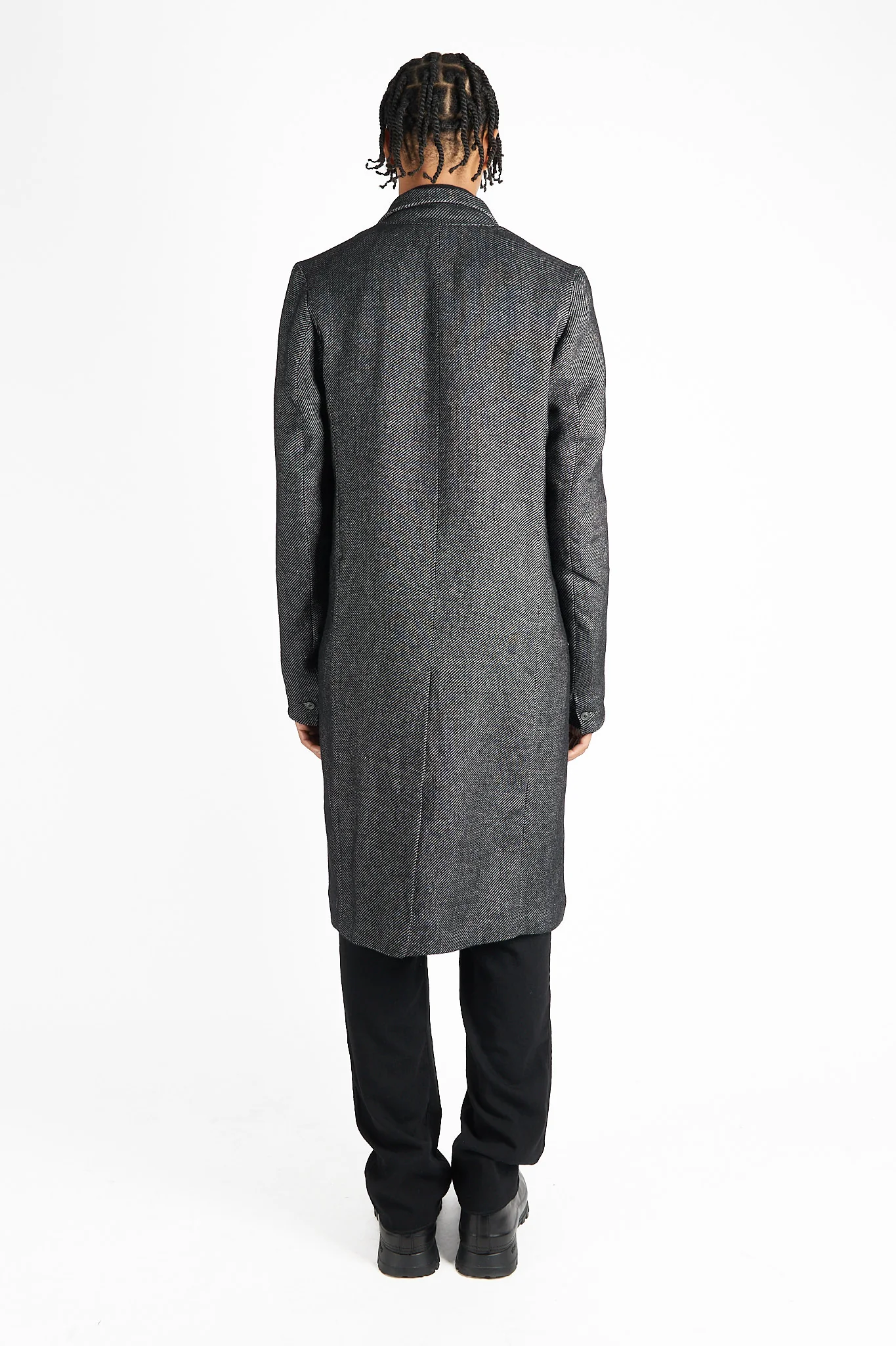 Double Breasted Peak Lapel Coat - Image 4
