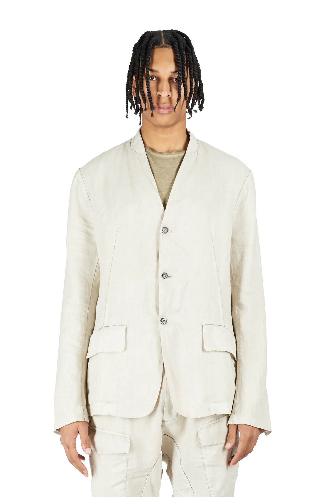 Collarless Jacket