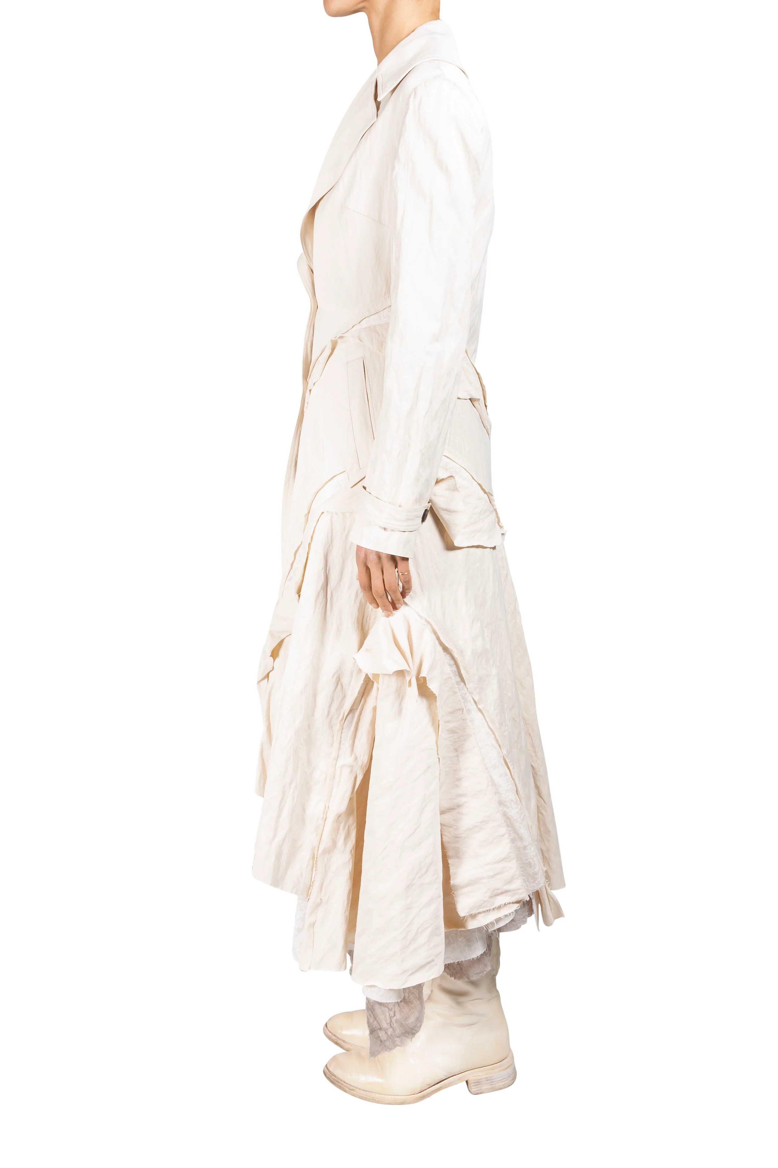 Fit Flare Asymmetric Coat - Image 3
