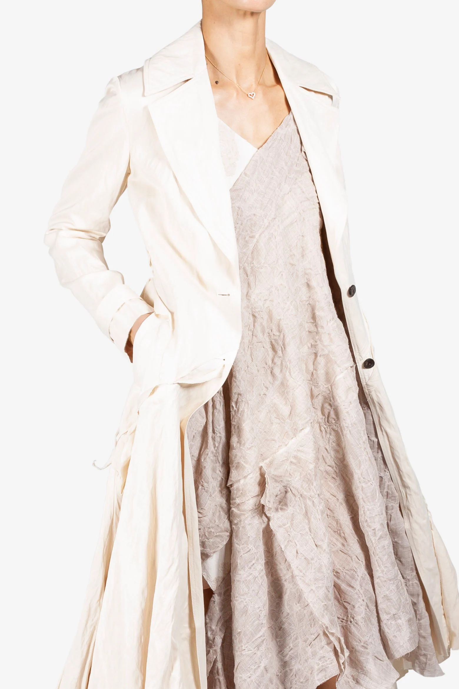 Fit Flare Asymmetric Coat - Image 5