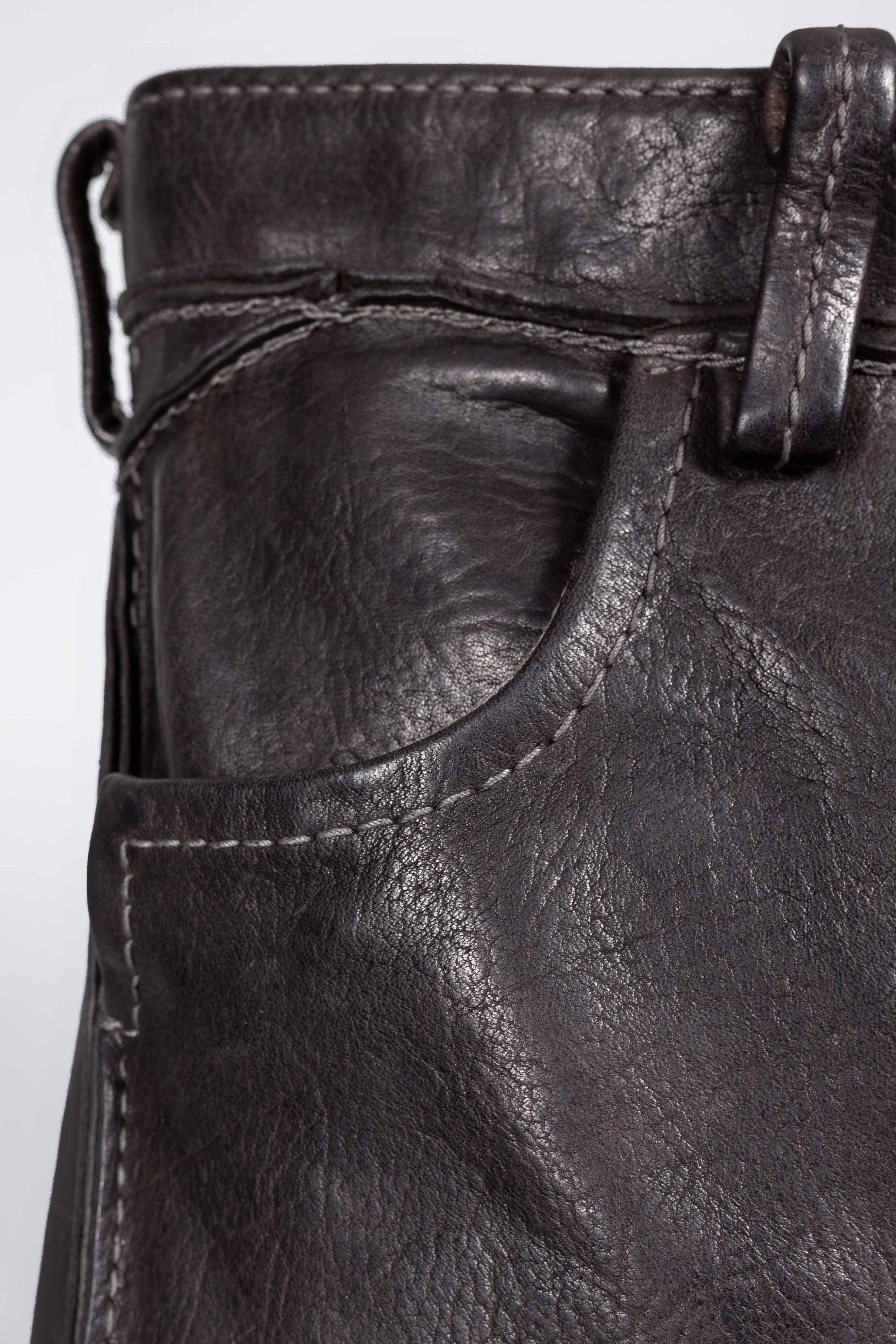 Four-Pocket Pony Leather Trousers - Image 2