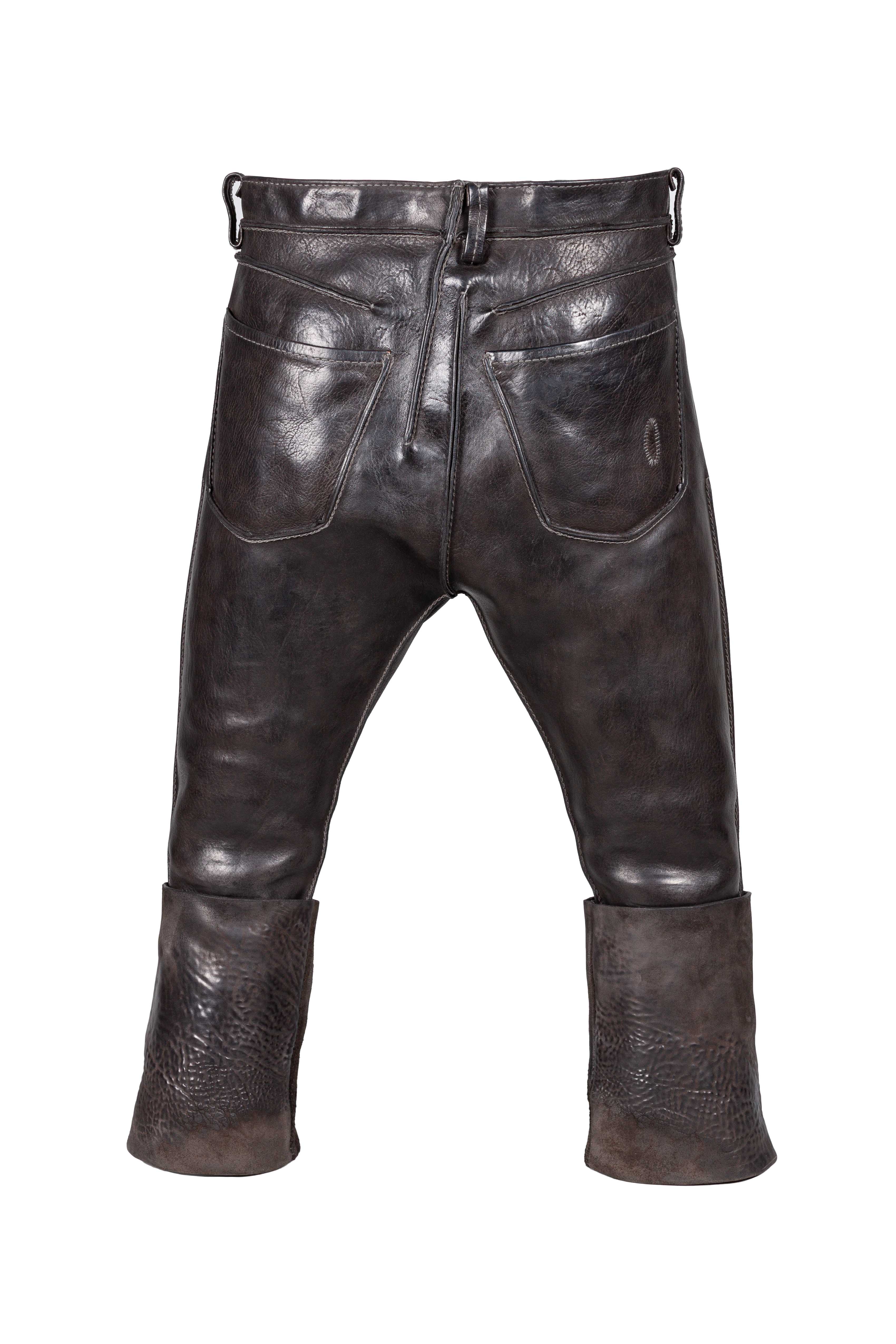 Four-Pocket Pony Leather Trousers - Image 4