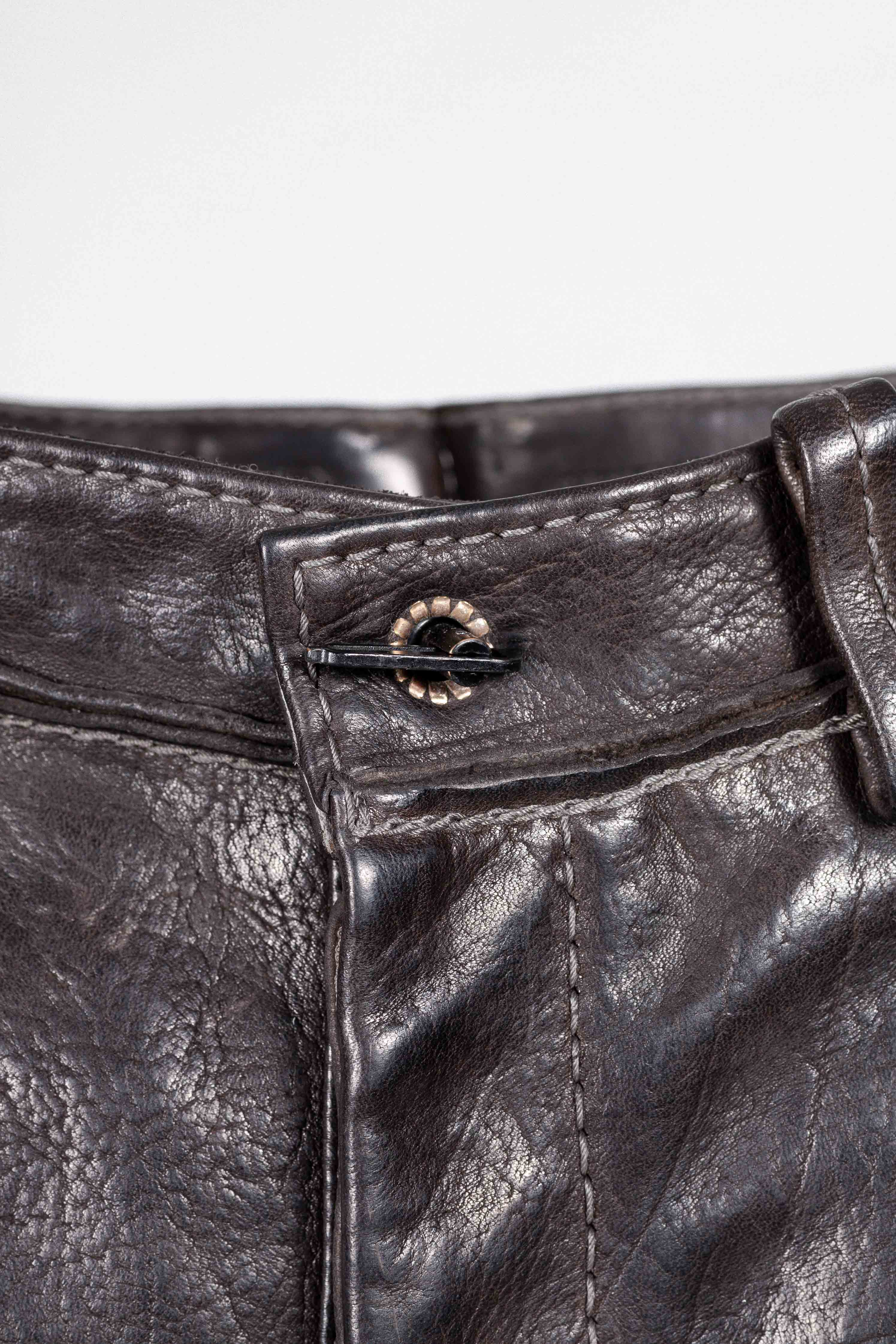 Four-Pocket Pony Leather Trousers - Image 5