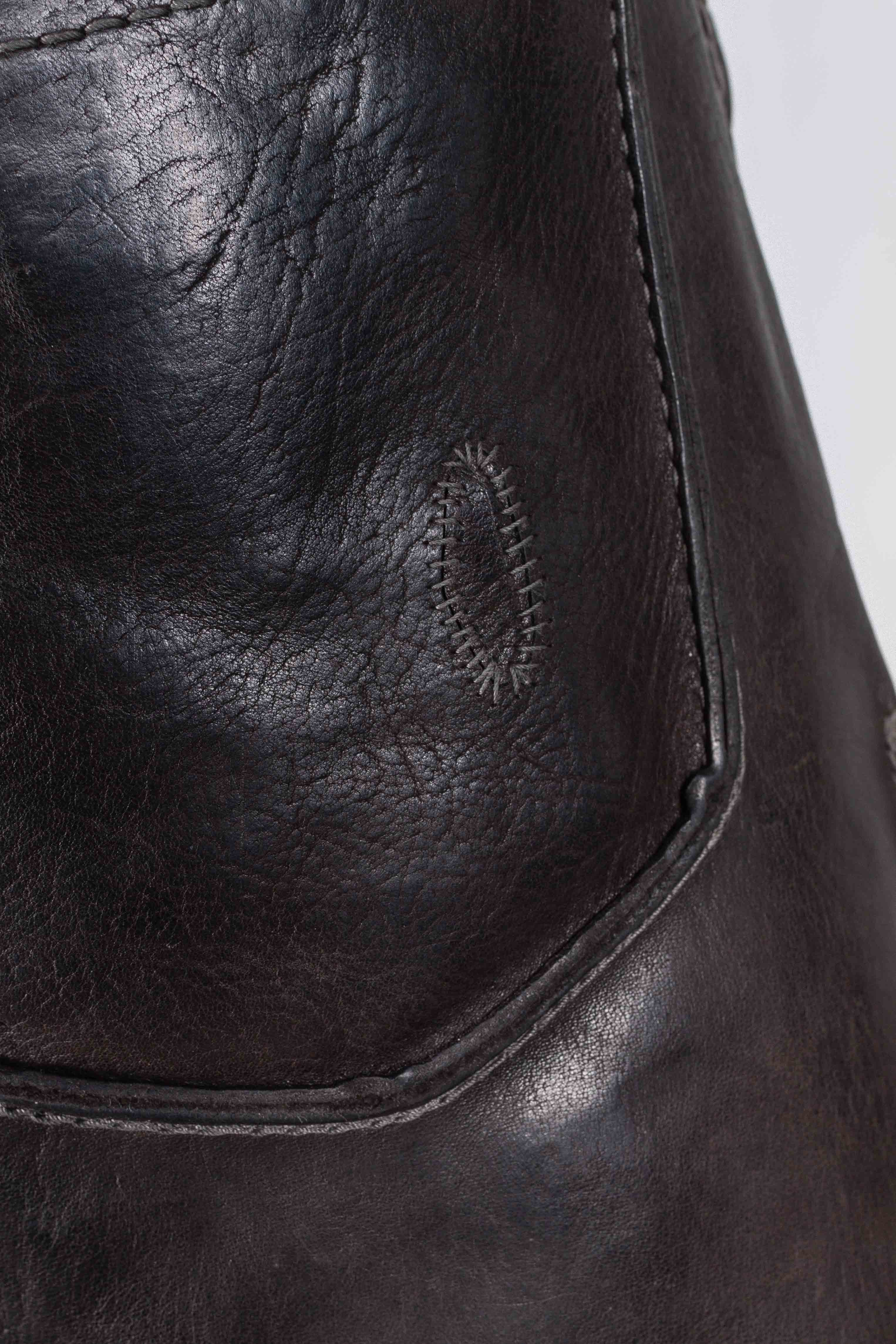 Four-Pocket Pony Leather Trousers - Image 8