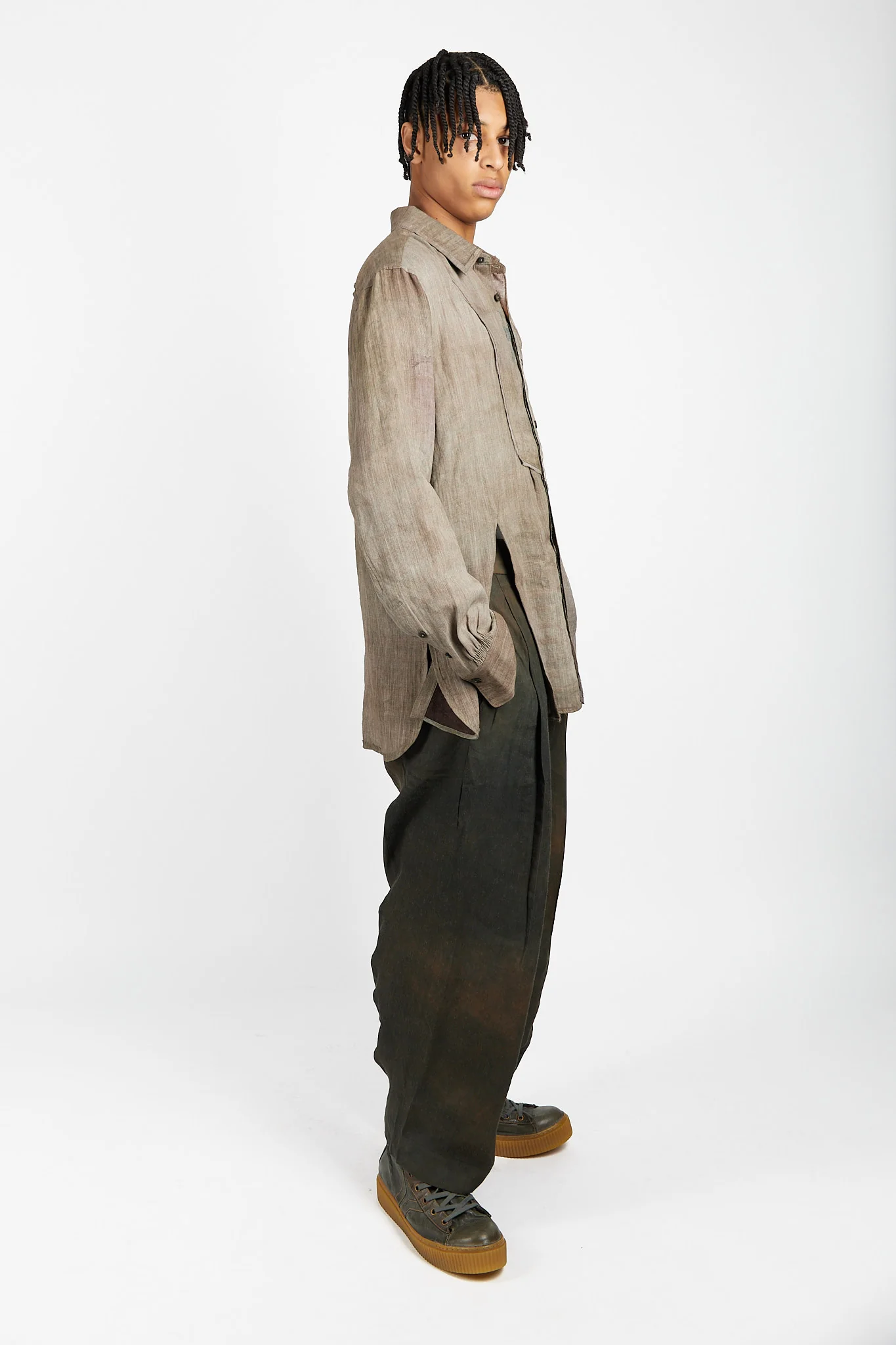 Front Pleats Tapered Long Trousers - Image 2