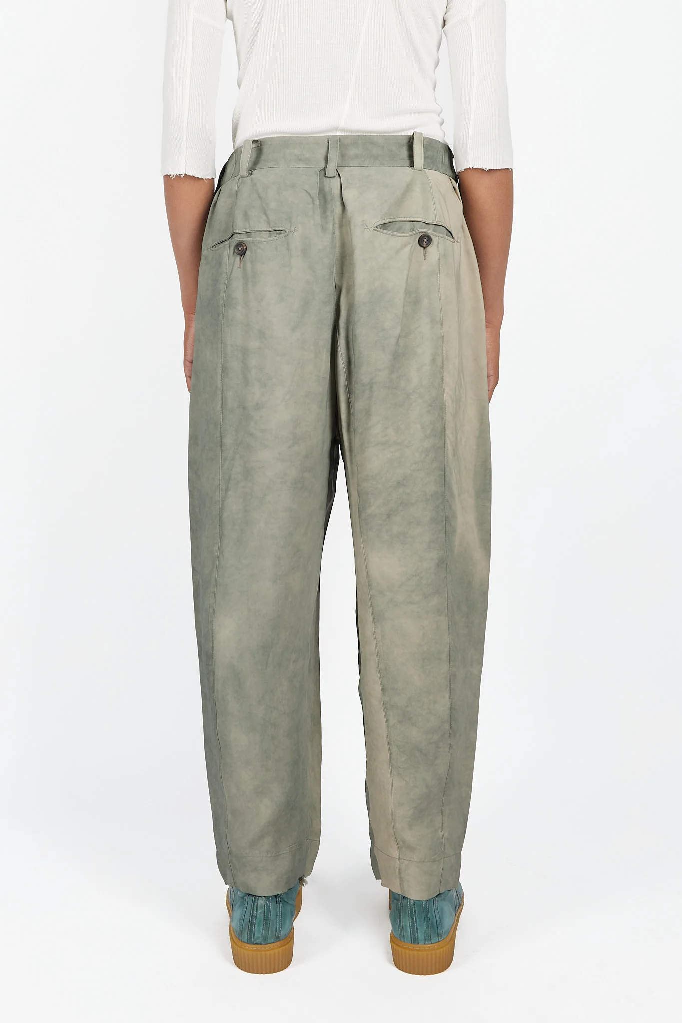Front Pleats Tapered Long Trousers - Image 3
