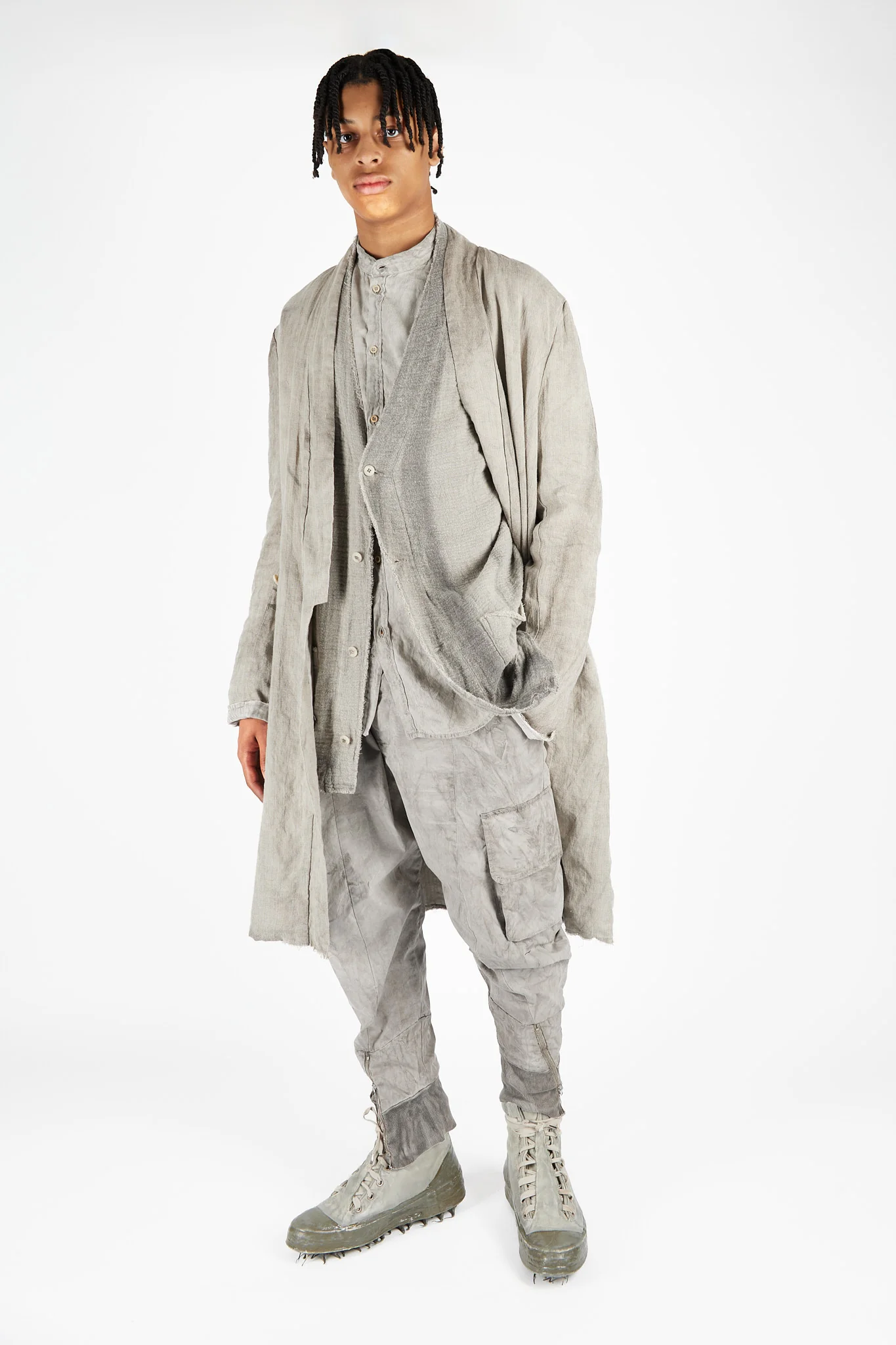Hand Dyed Reversible Kimono Coat - Image 4