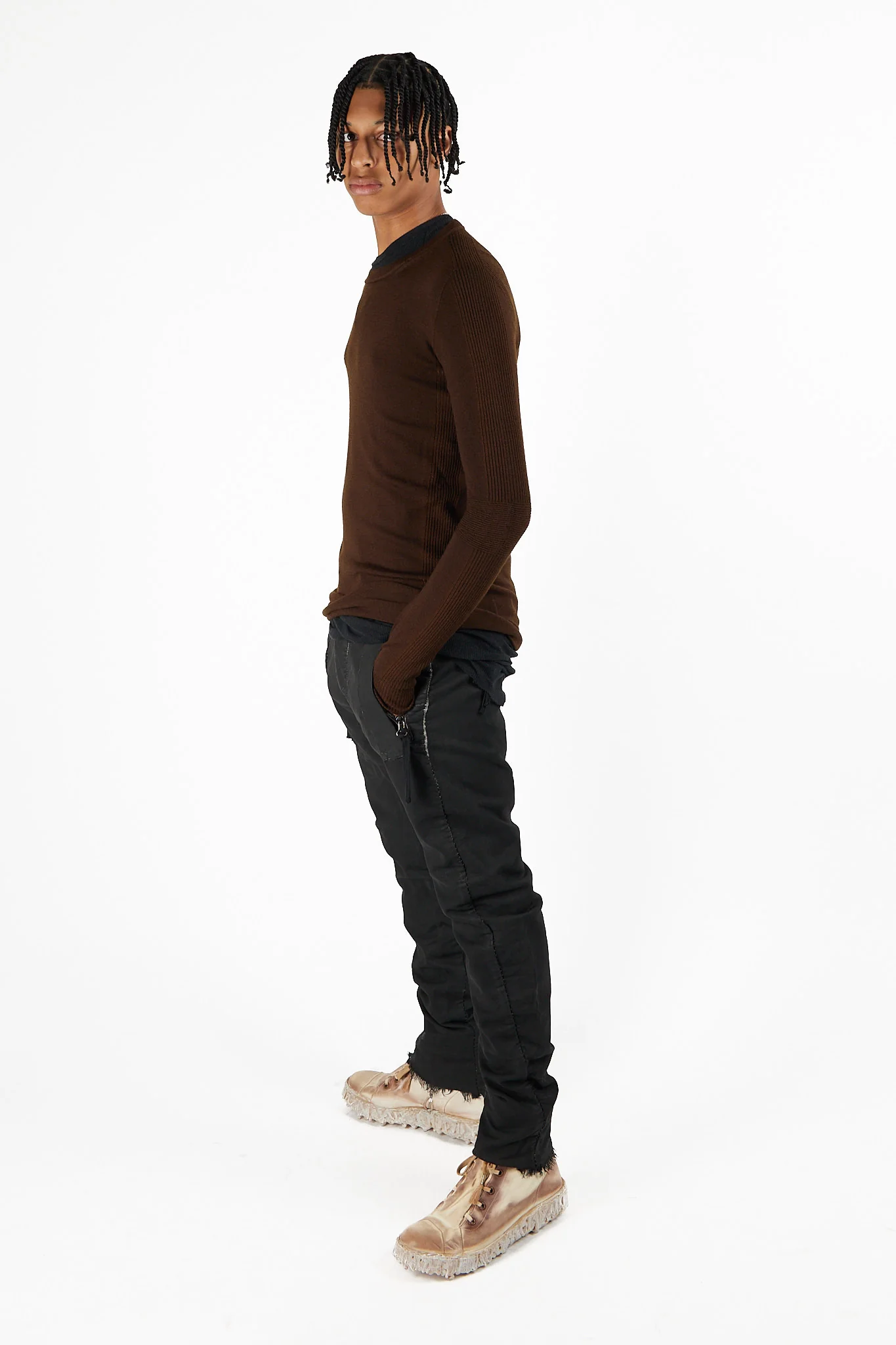 Ribbed Crew Neck Knit - Image 2