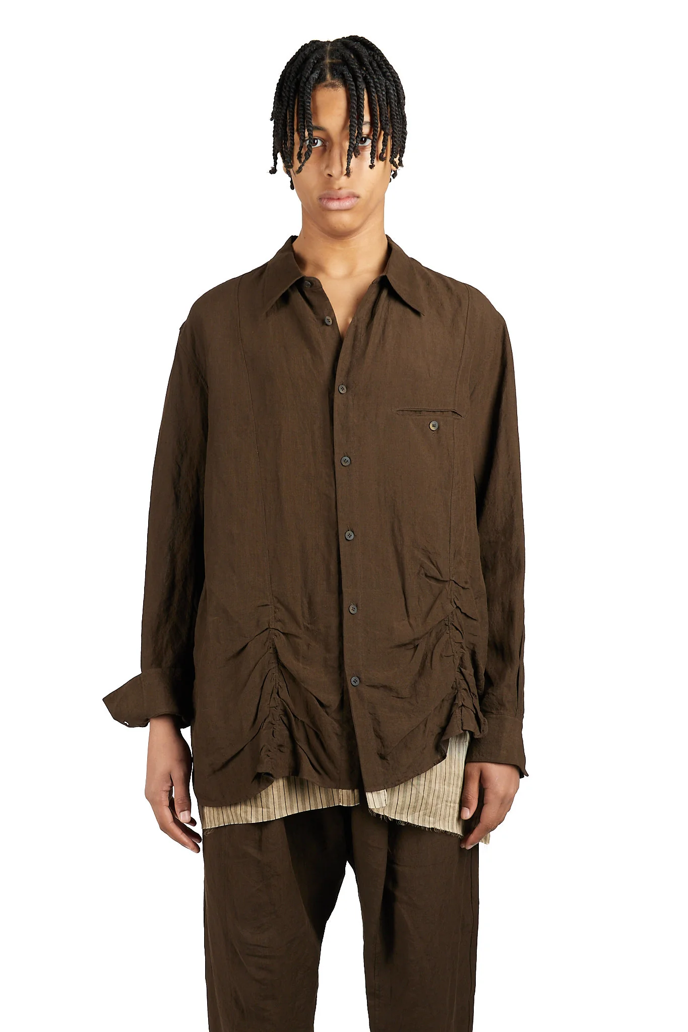 Layered Wrinkled Effect Shirt