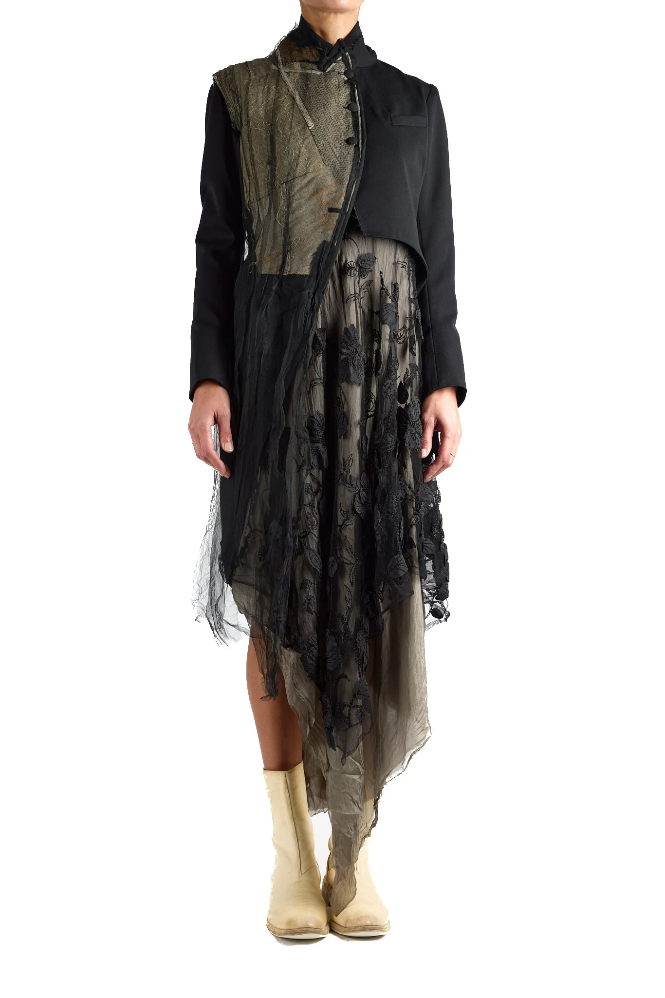 Veiled Canvas Frock Coat - Image 2