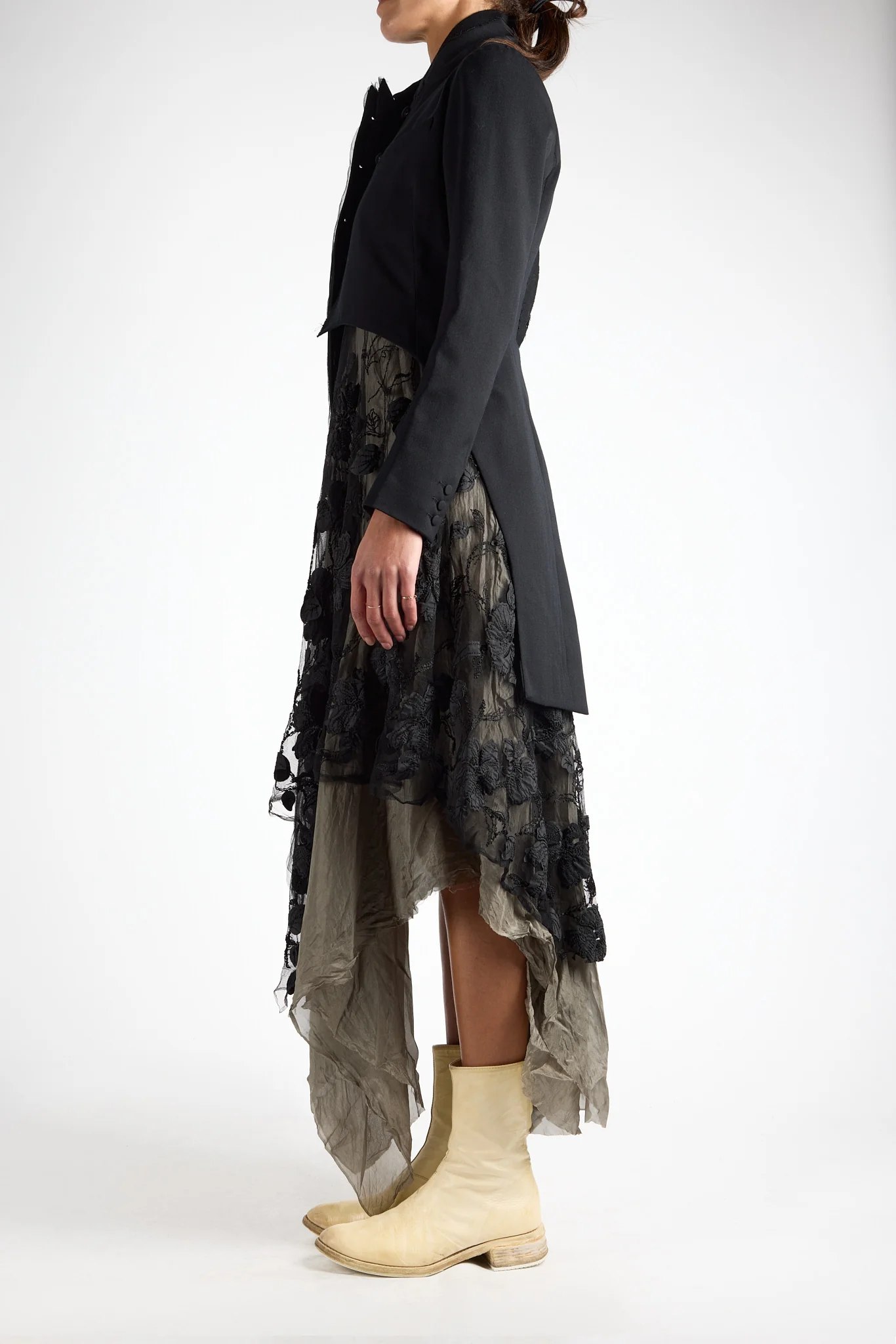 Veiled Canvas Frock Coat - Image 3