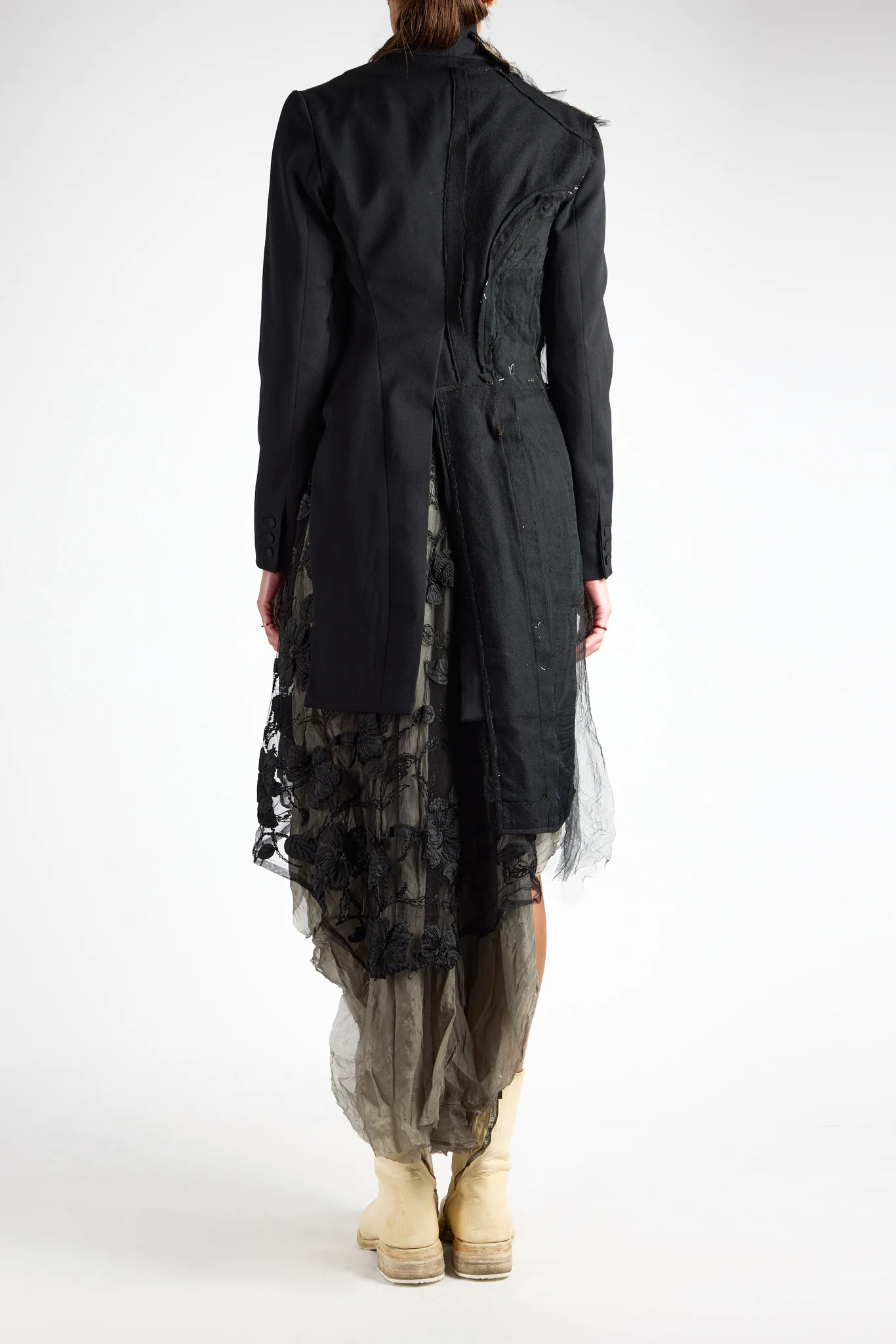 Veiled Canvas Frock Coat - Image 4
