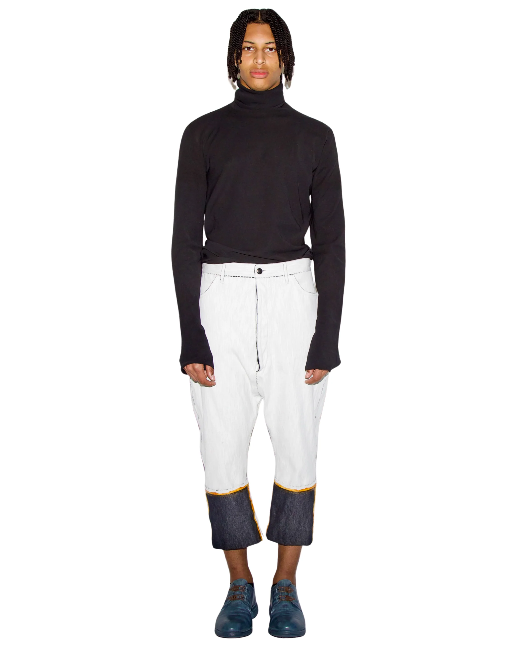 O.D. Reverse L. Sleeve Tube Neck Slant Shirt - Image 2