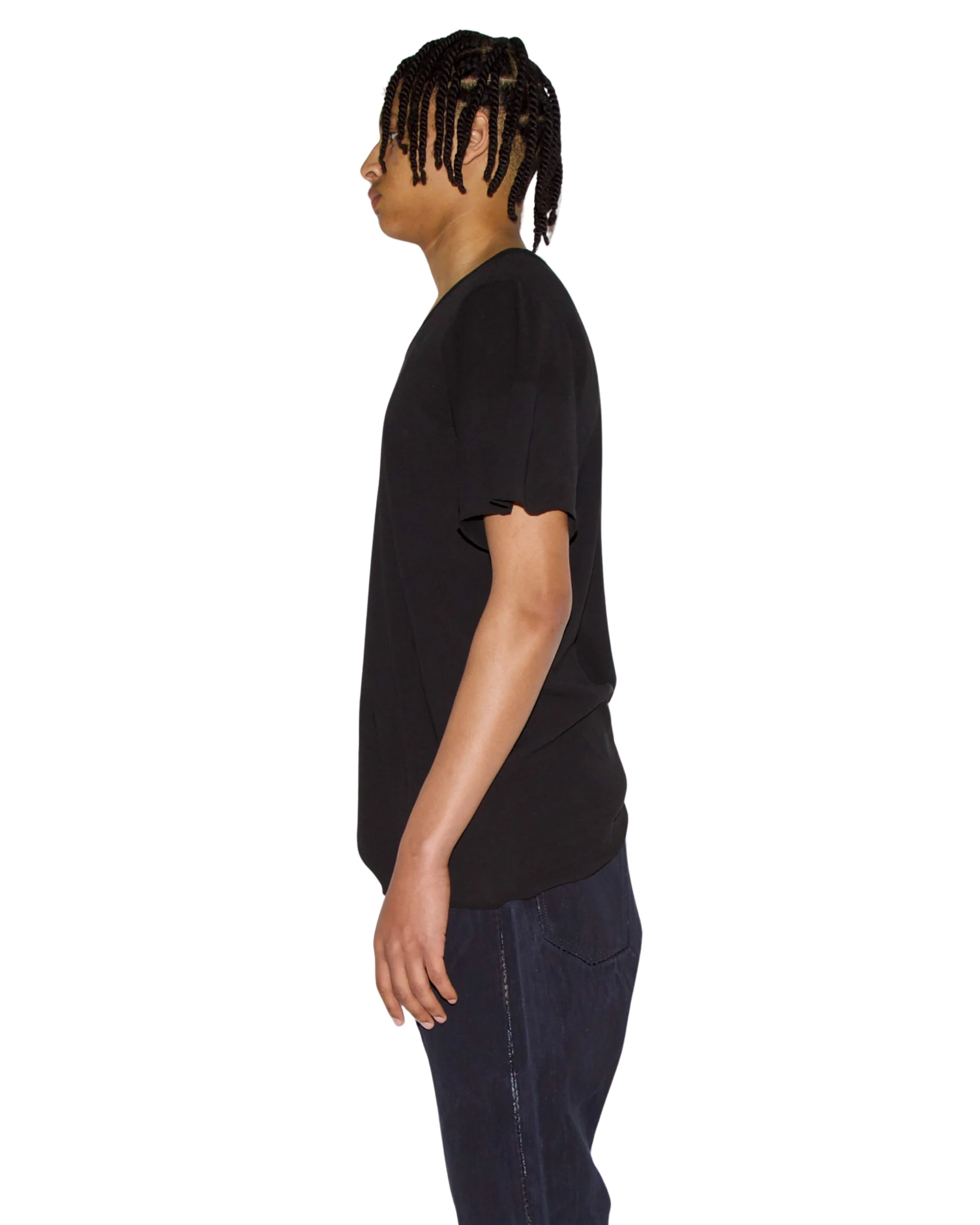 O.D. Reverse S. Sleeve Crewneck Slant Shirt - Image 3
