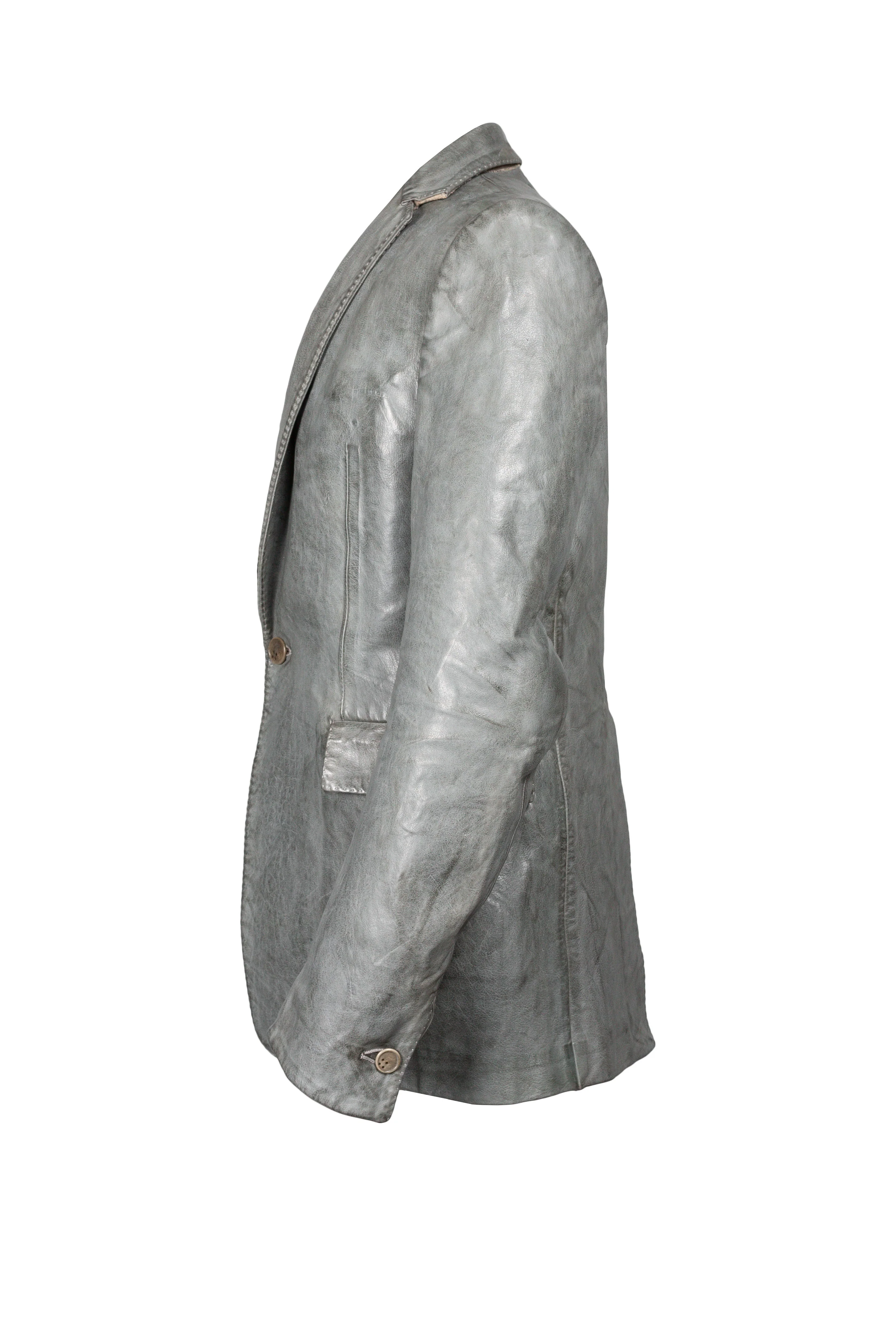 Object Dyed Arthostic Elbow Lined Unlined Leather Jacket - Image 2