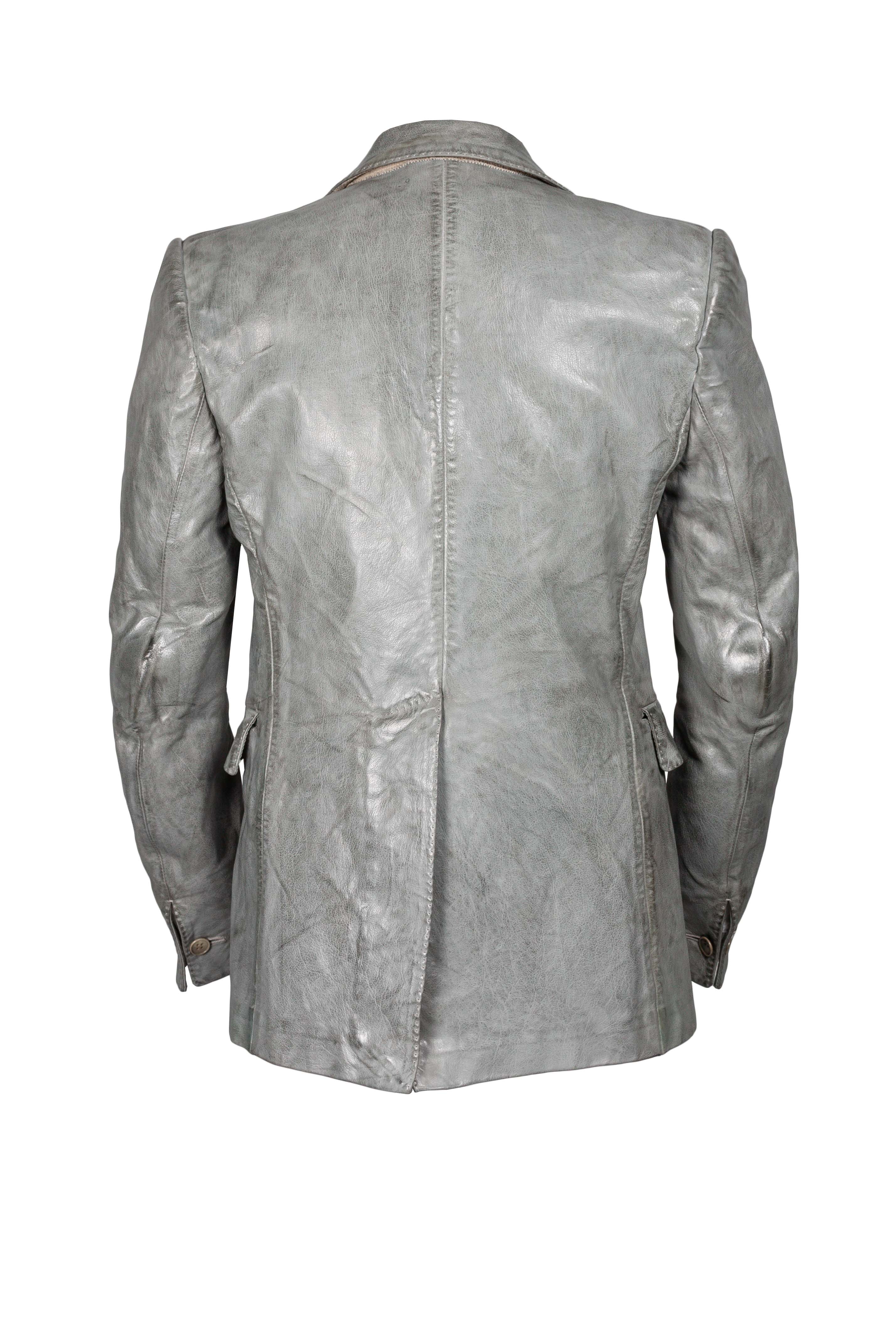 Object Dyed Arthostic Elbow Lined Unlined Leather Jacket - Image 3