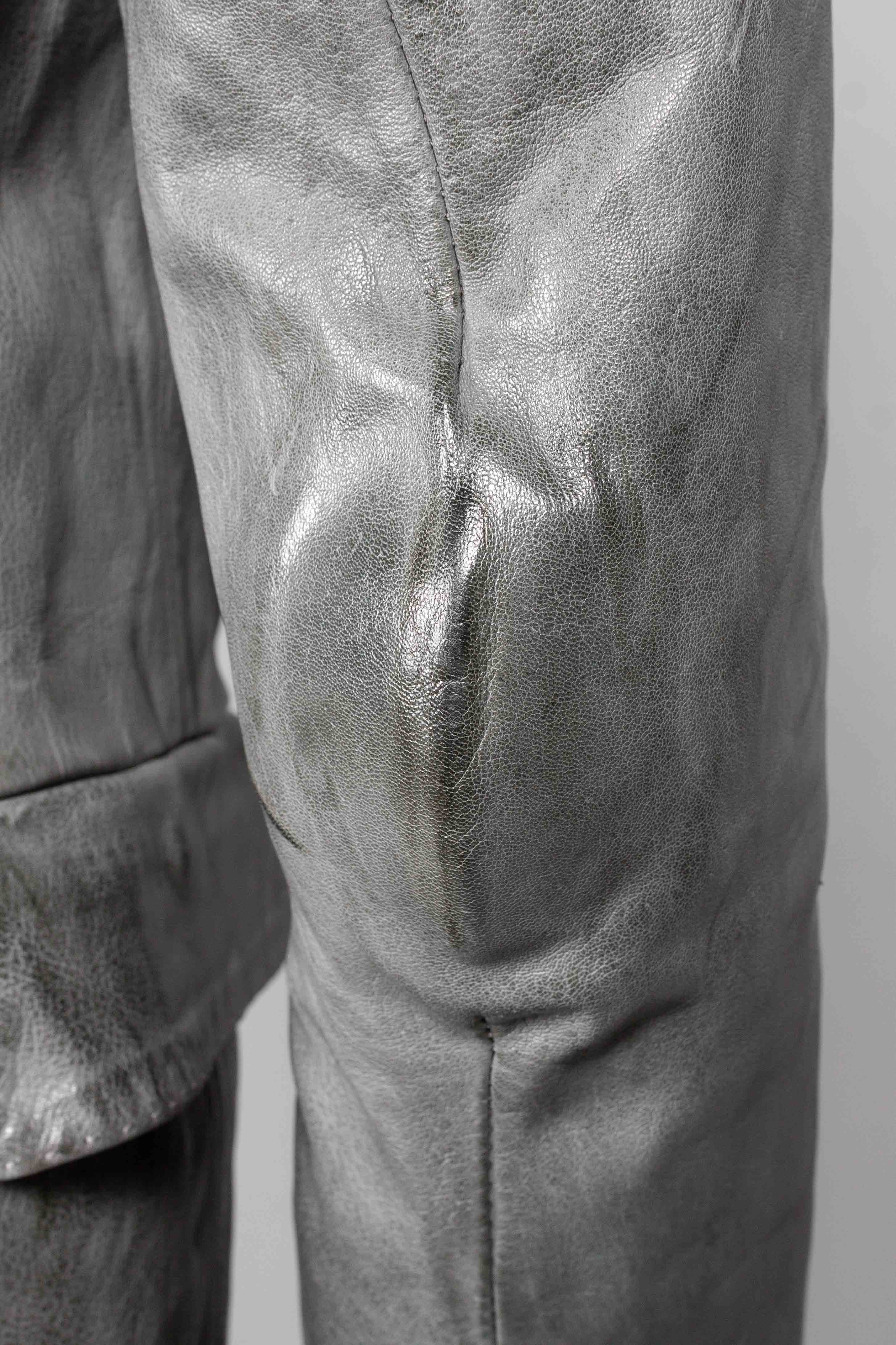 Object Dyed Arthostic Elbow Lined Unlined Leather Jacket - Image 4