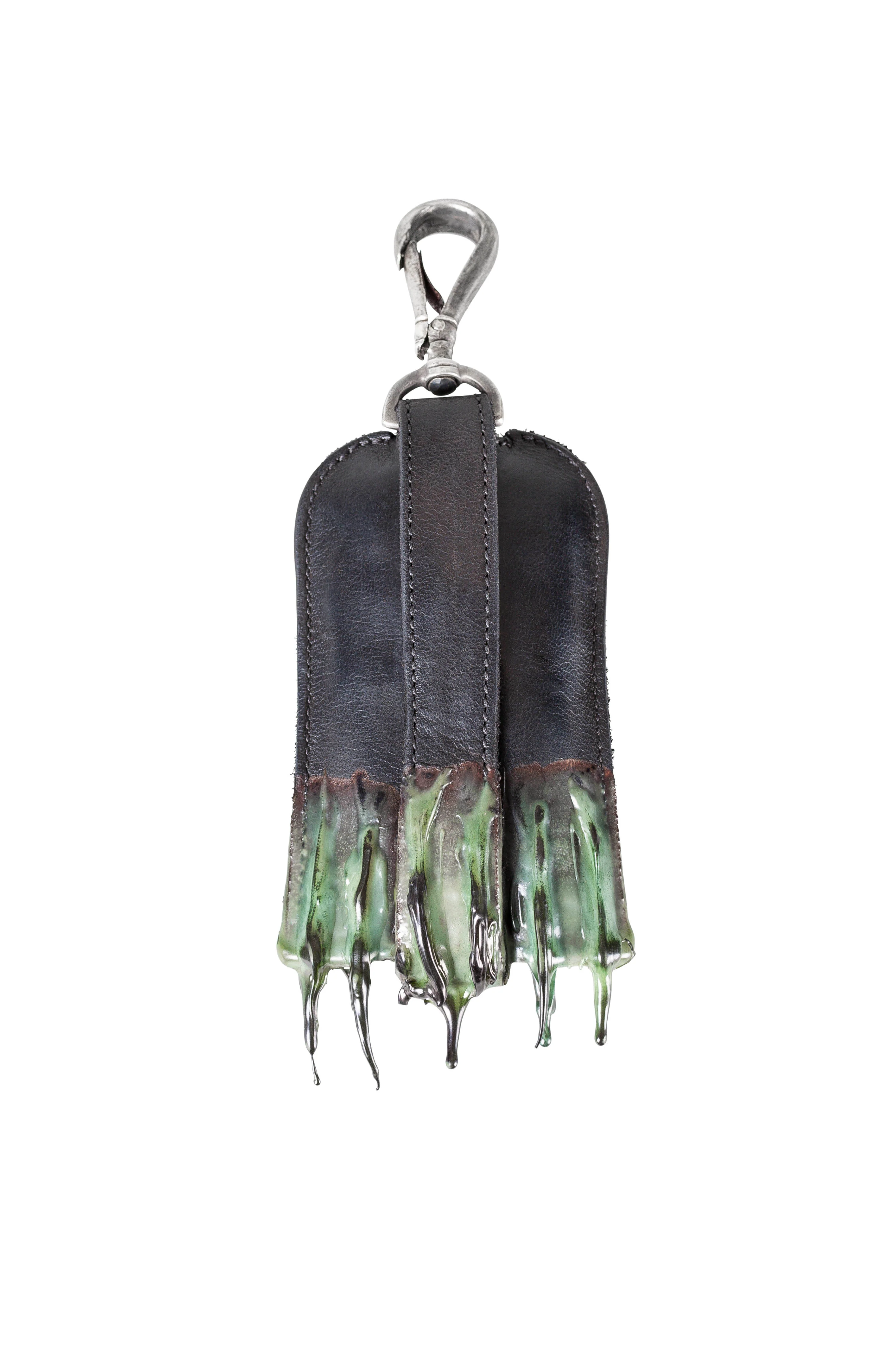 Silver Hook Drip Rubber Key Leather Case - Image 2