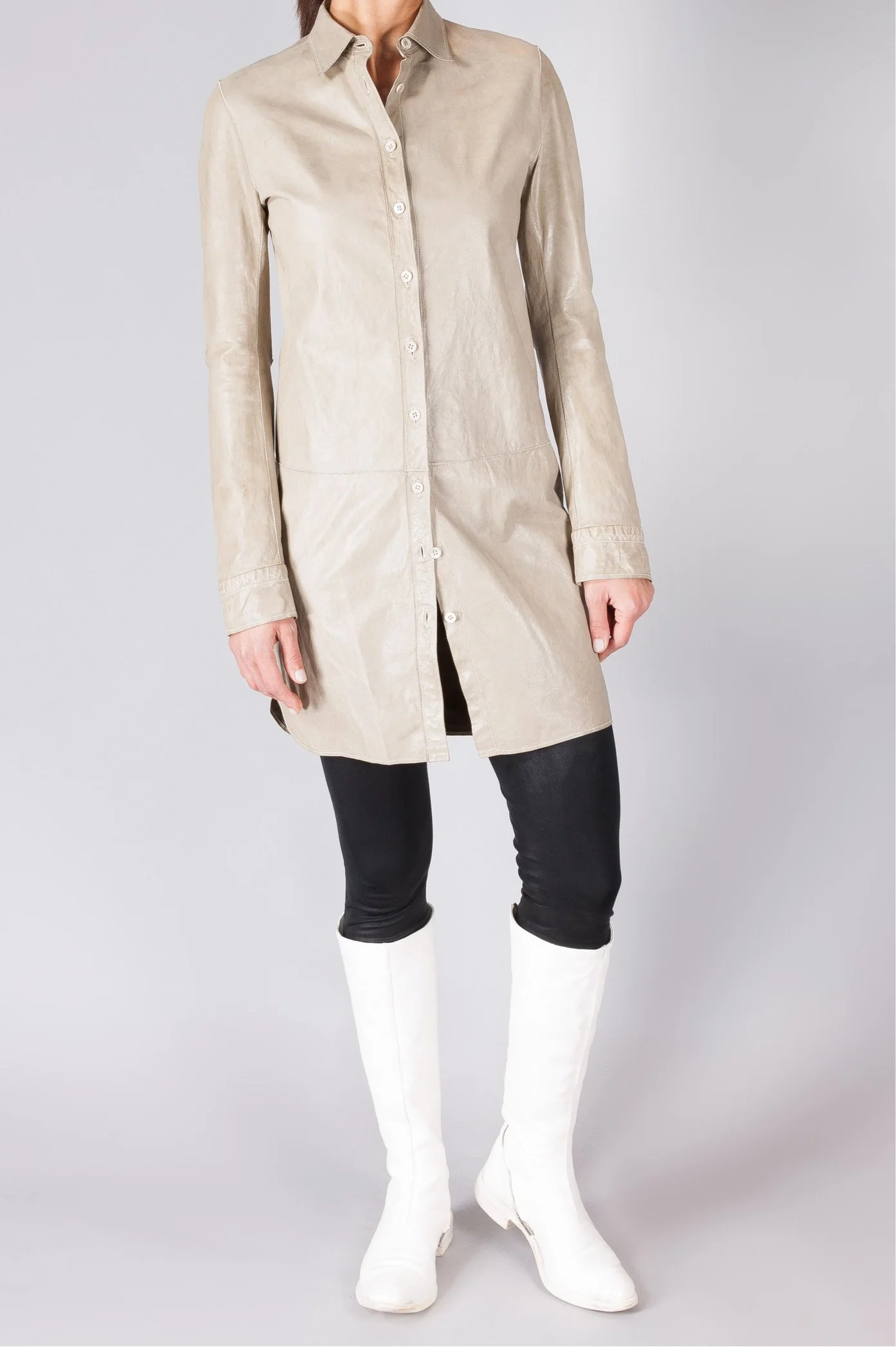 Object Dyed Leather Shirt - Image 2