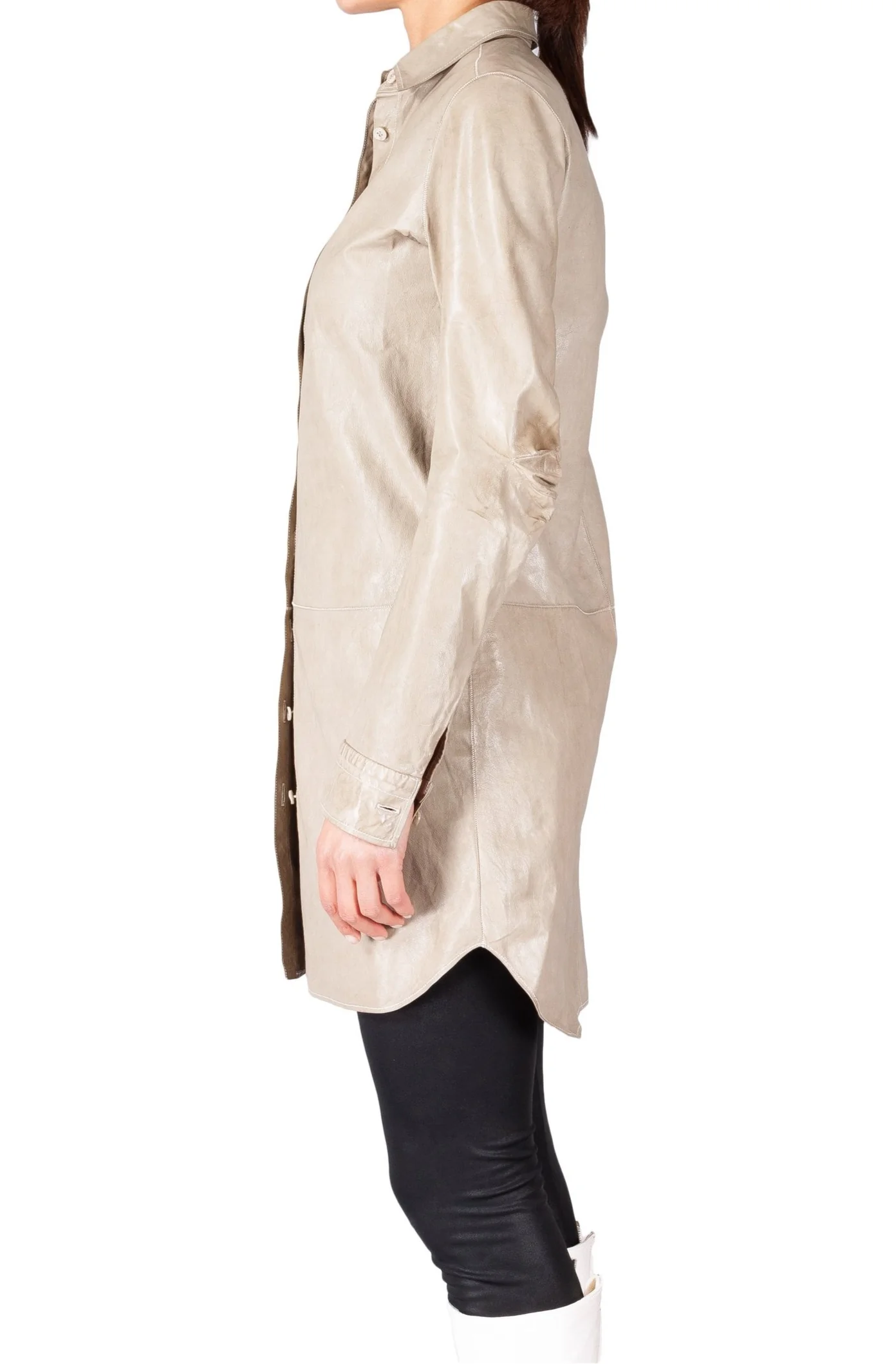 Object Dyed Leather Shirt - Image 3