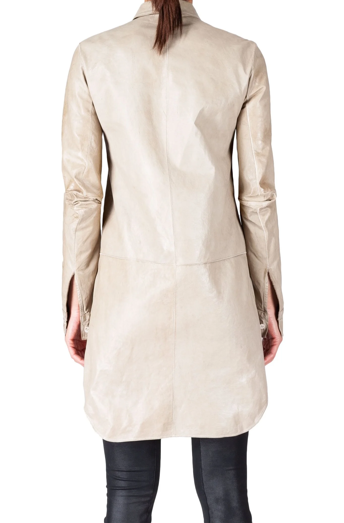 Object Dyed Leather Shirt - Image 4