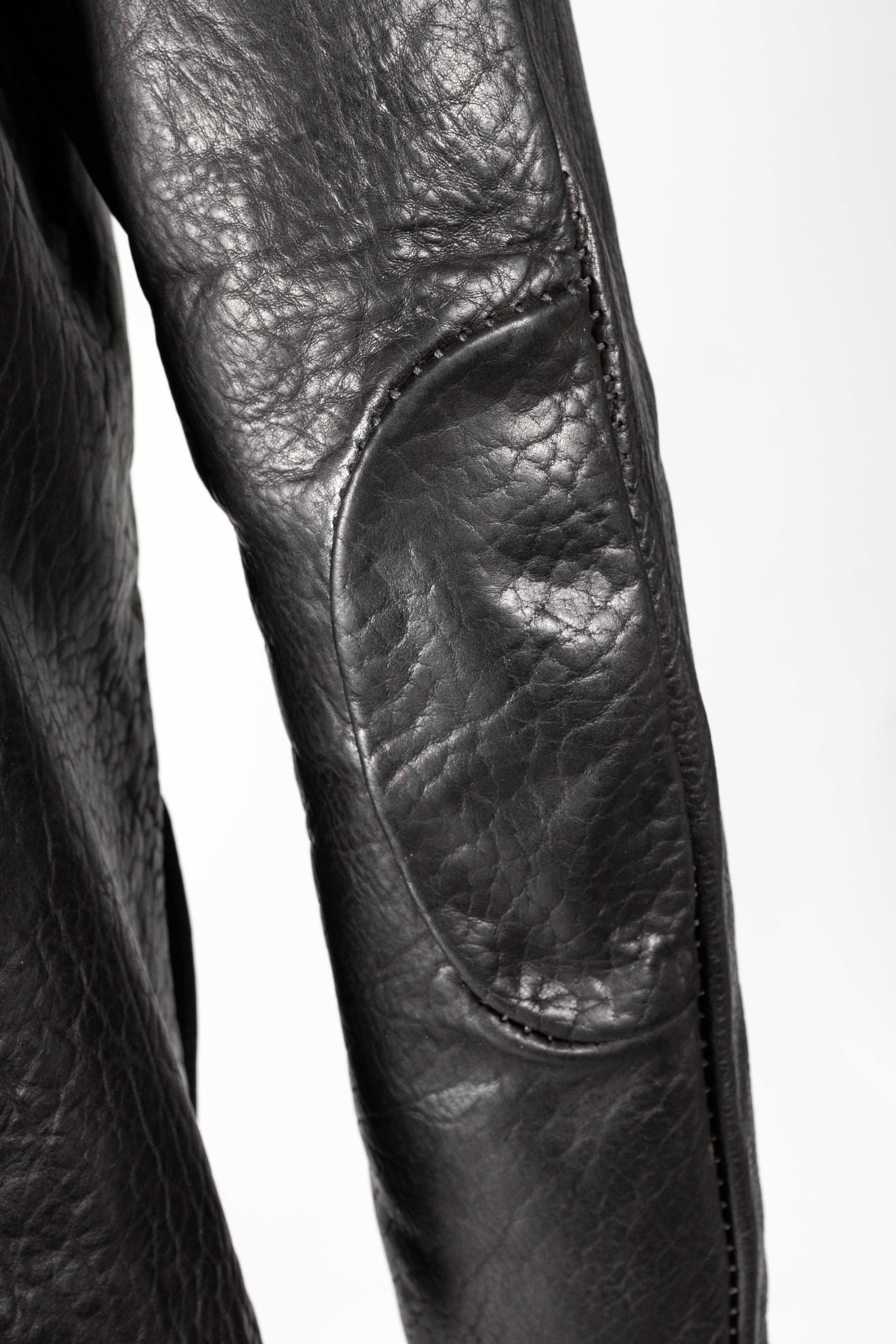 Object Dyed Lined Overlock Leather Jacket - Image 6