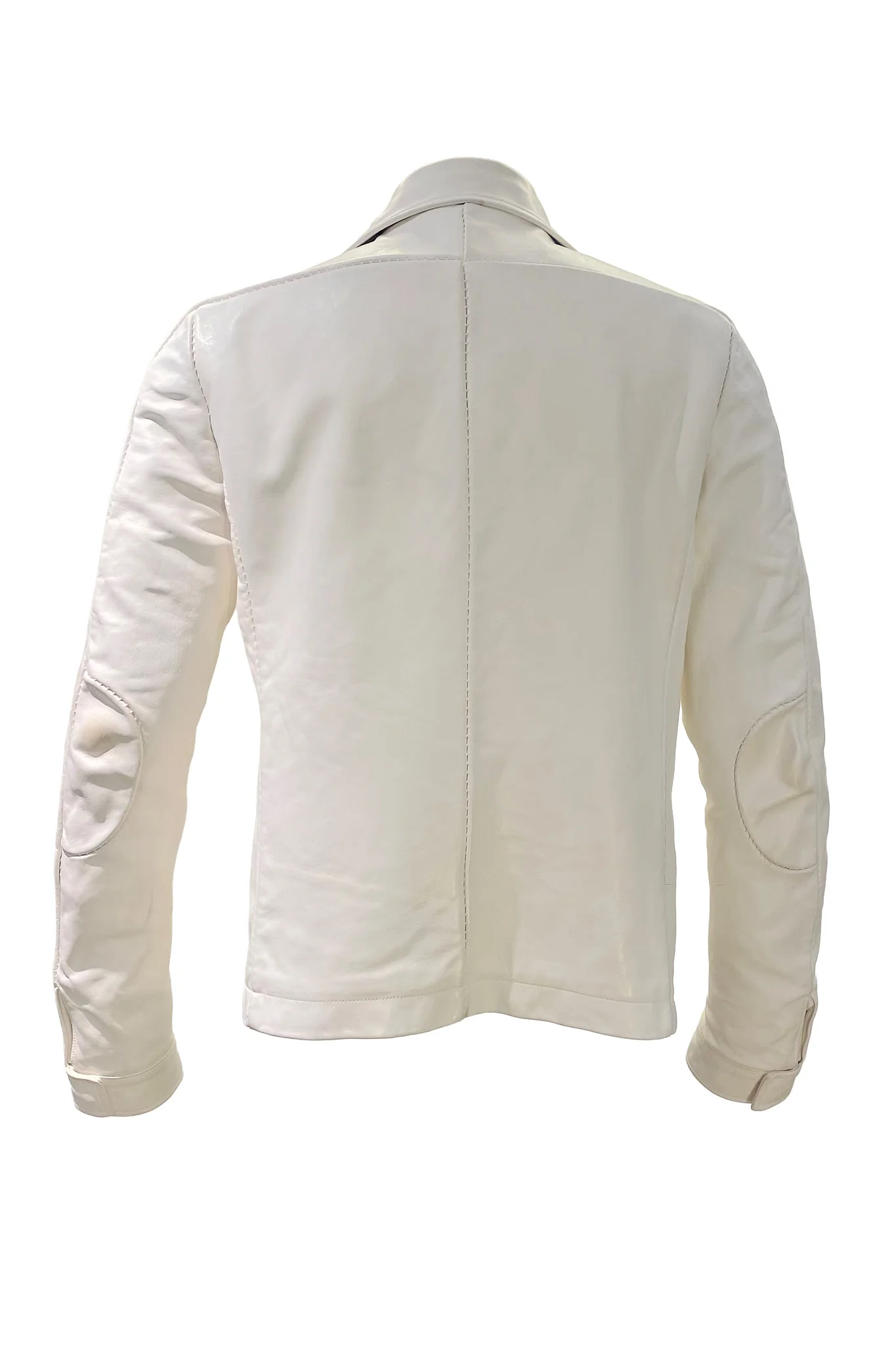 Object Dyed Lined Overlock Leather Jacket - Image 5