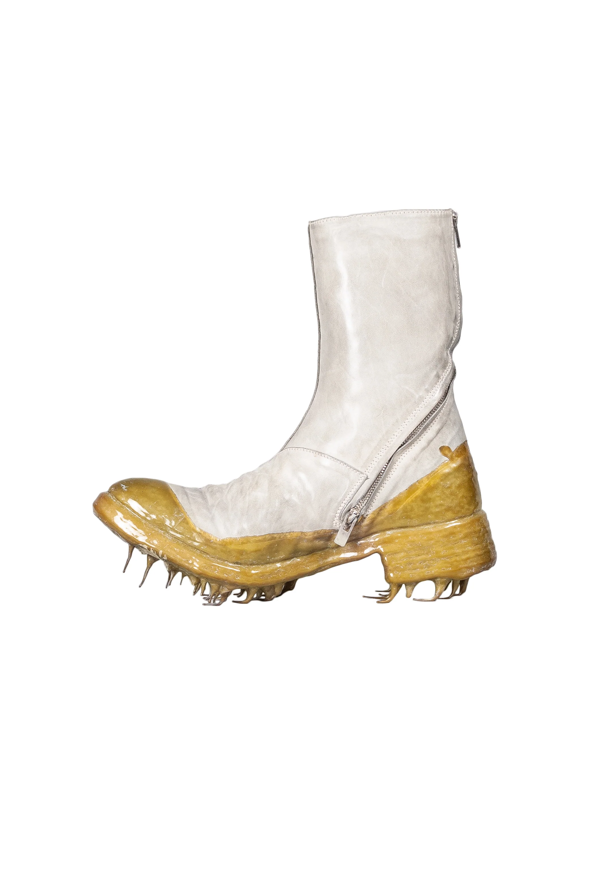 Object Dyed Lined Rubber Drip Diagonal Zip Goodyear Boot - Image 4