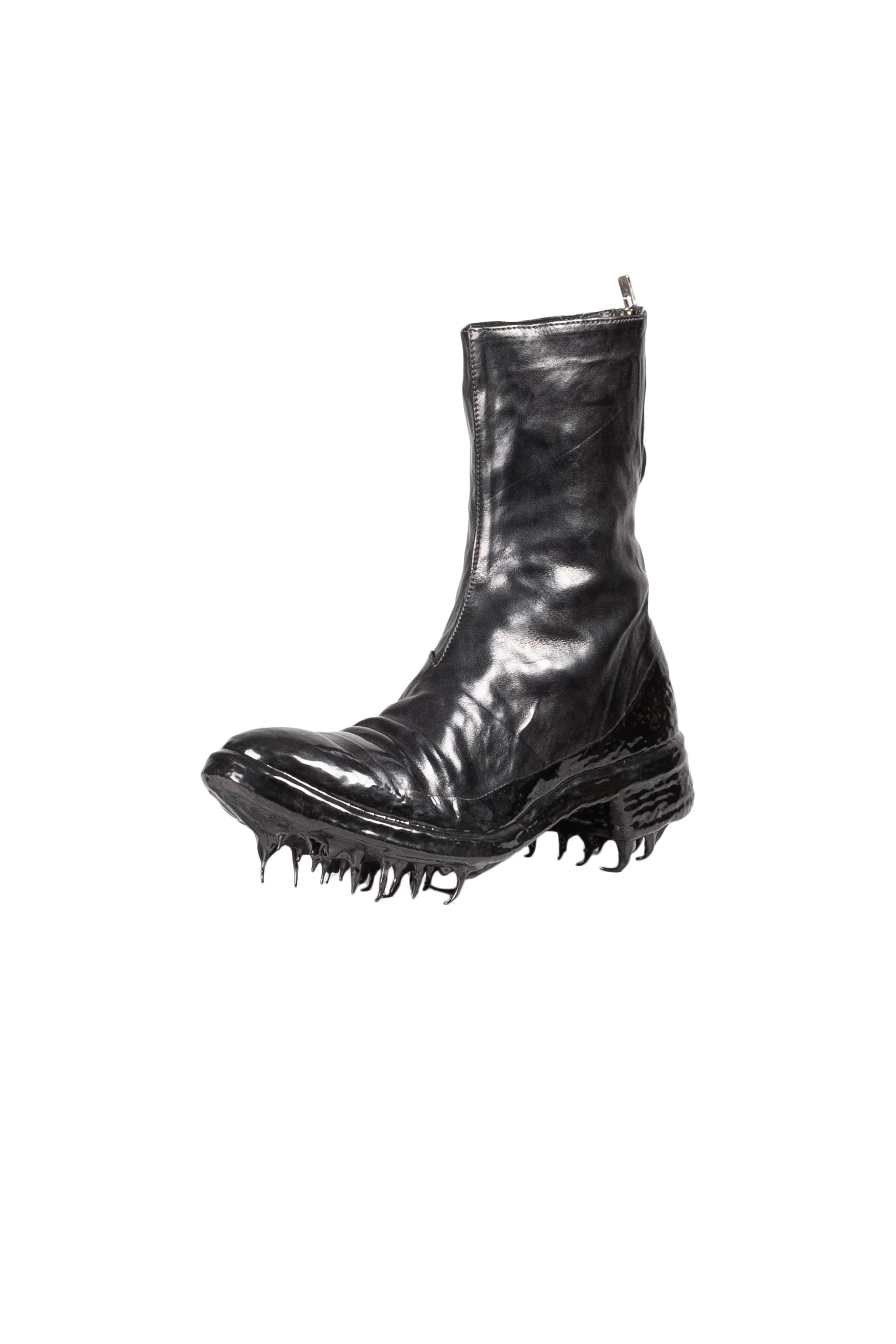 Object Dyed Lined Rubber Drip Diagonal Zip Goodyear Boot - Image 2