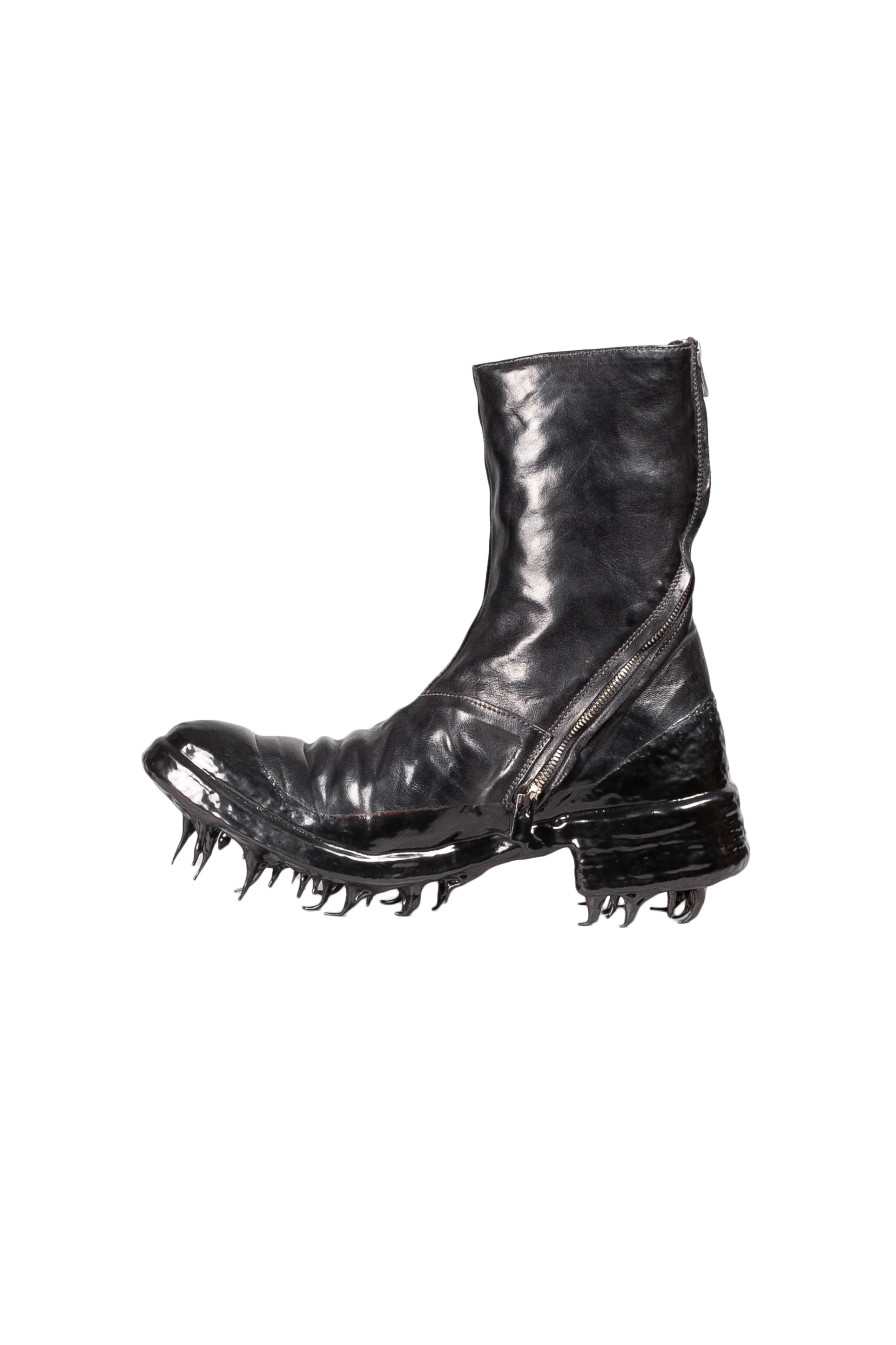 Object Dyed Lined Rubber Drip Diagonal Zip Goodyear Boot - Image 4