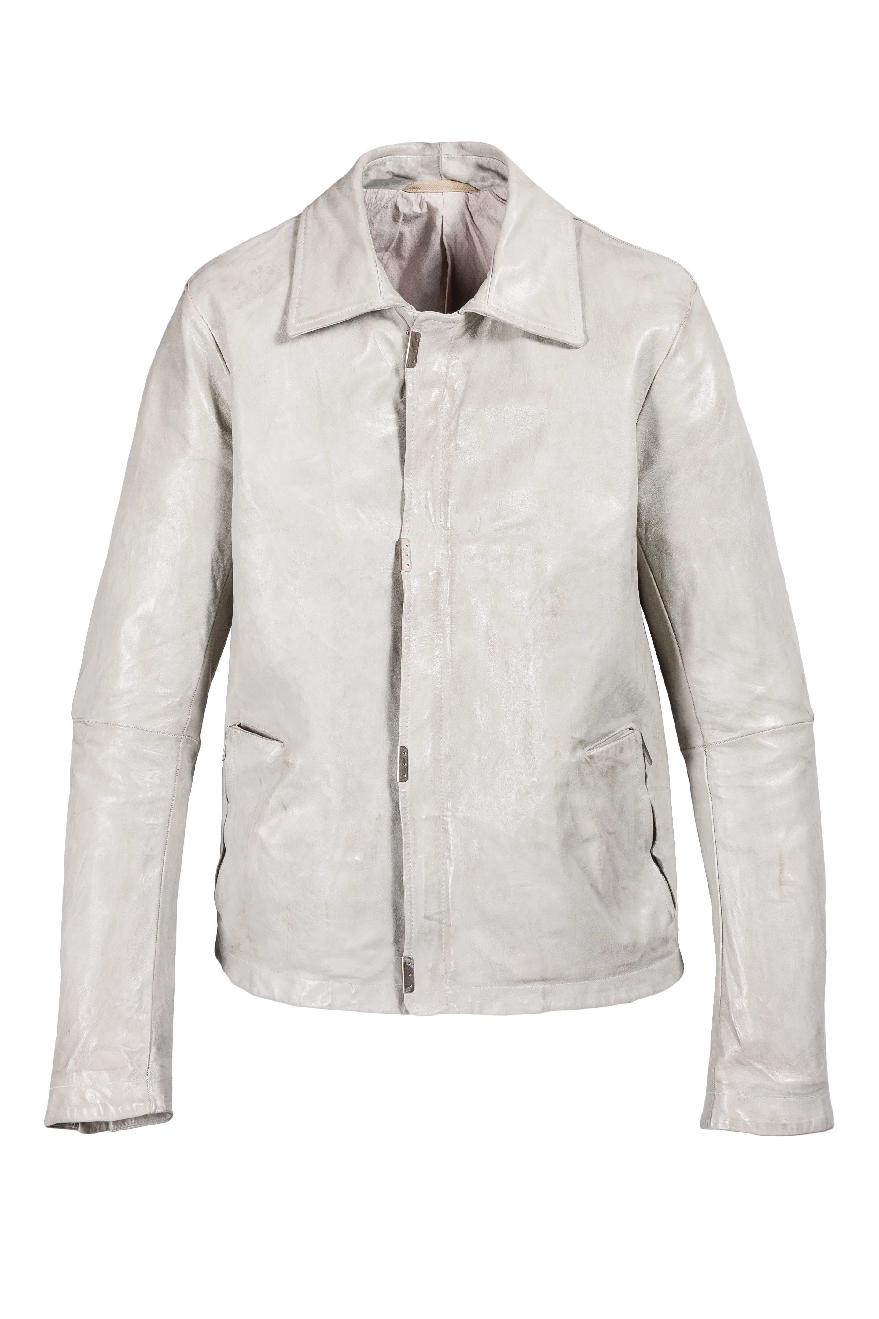 Object Dyed Lined Scarstitch Leather Jacket