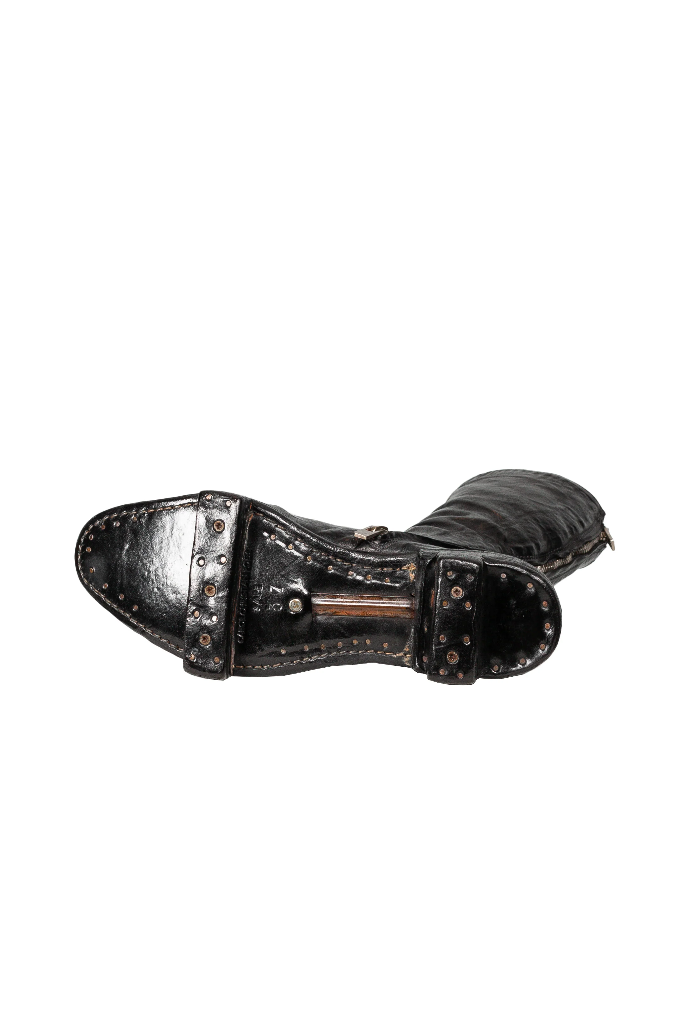 Object Dyed No Seam Diagonal Zip Geta Boot - Image 4
