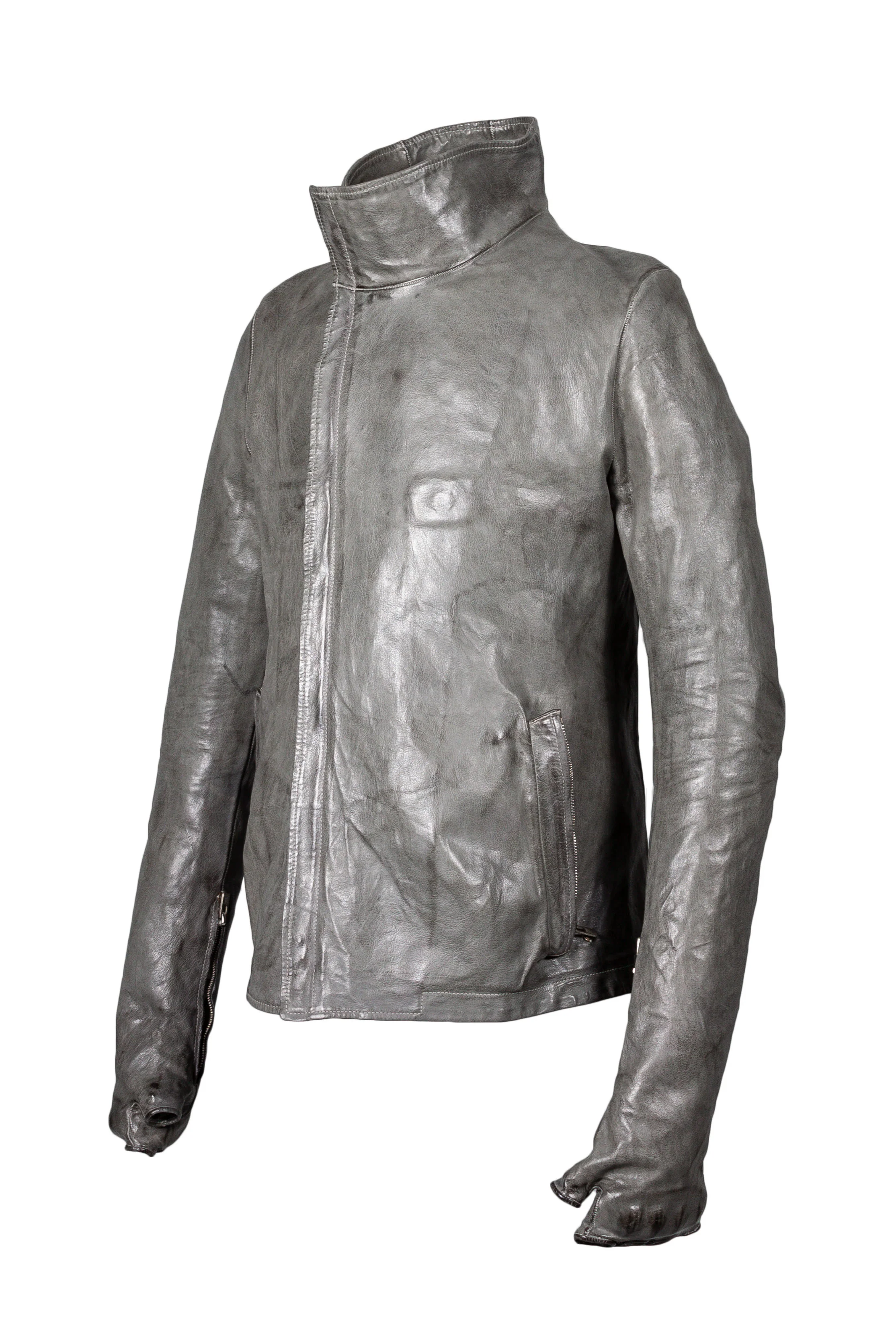 Object Dyed Spine Elbow and Hand Leather Jacket - Image 2