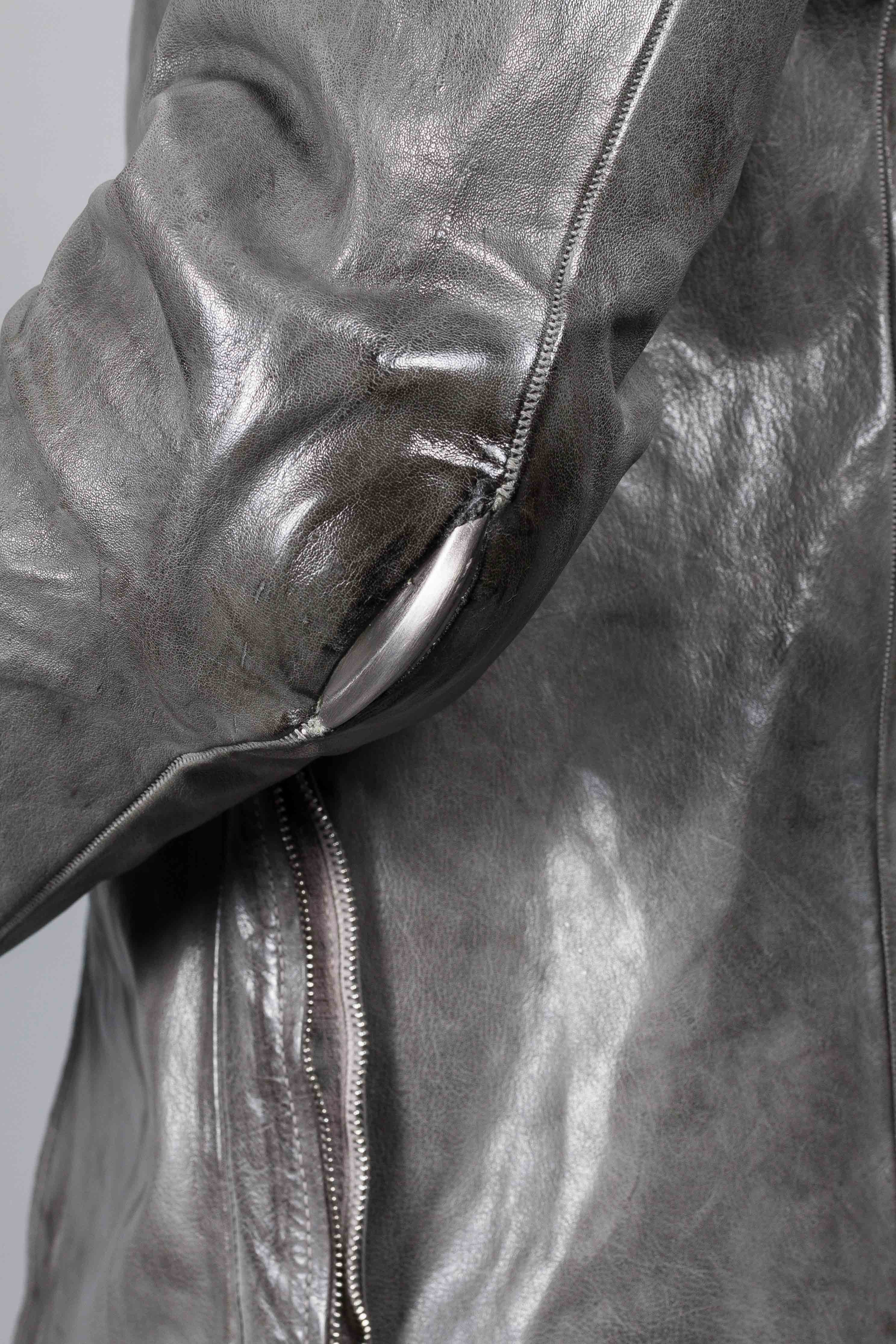 Object Dyed Spine Elbow and Hand Leather Jacket - Image 5
