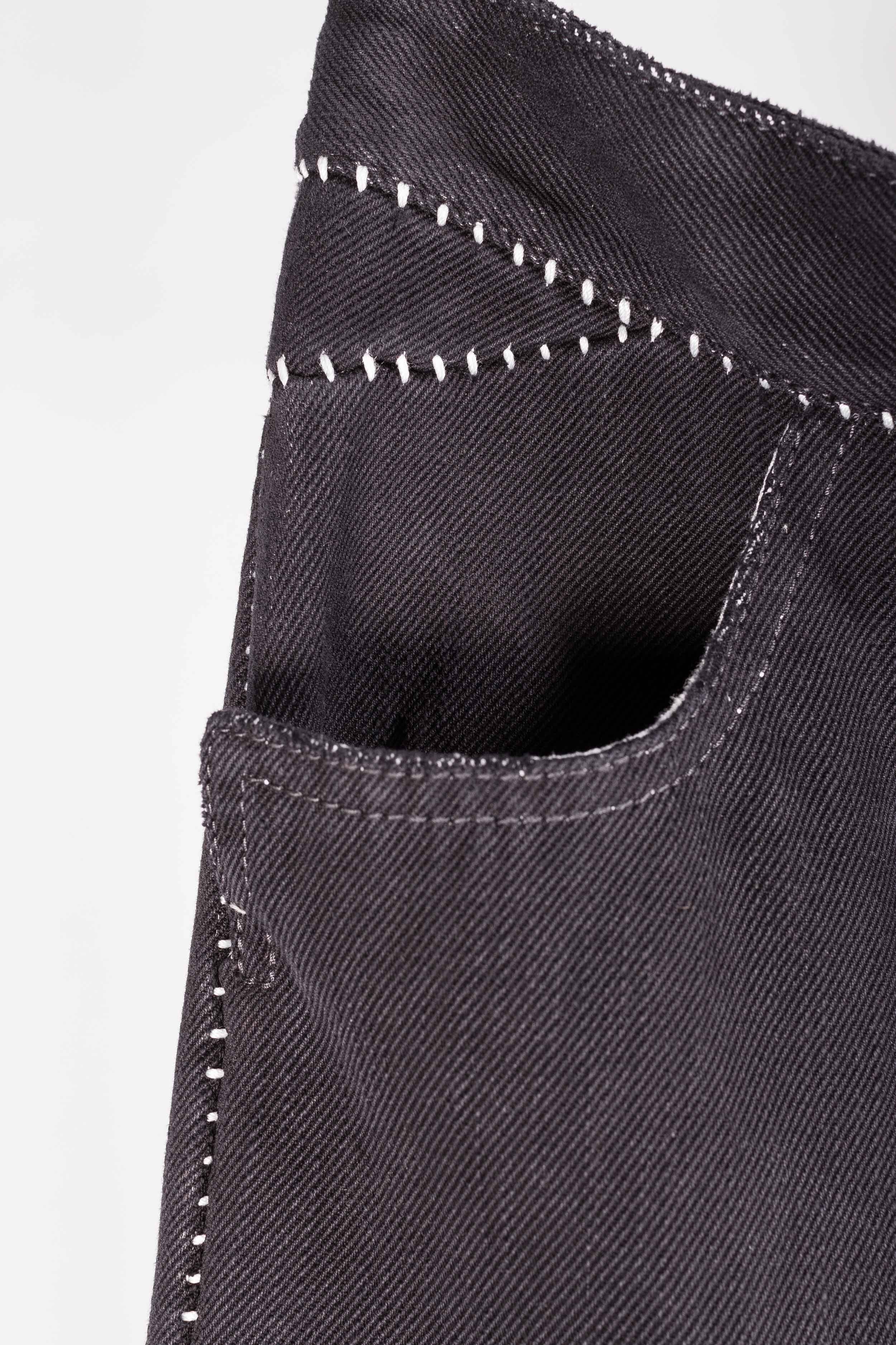 Overlock Dead End Short Apron Jeans - Image 3