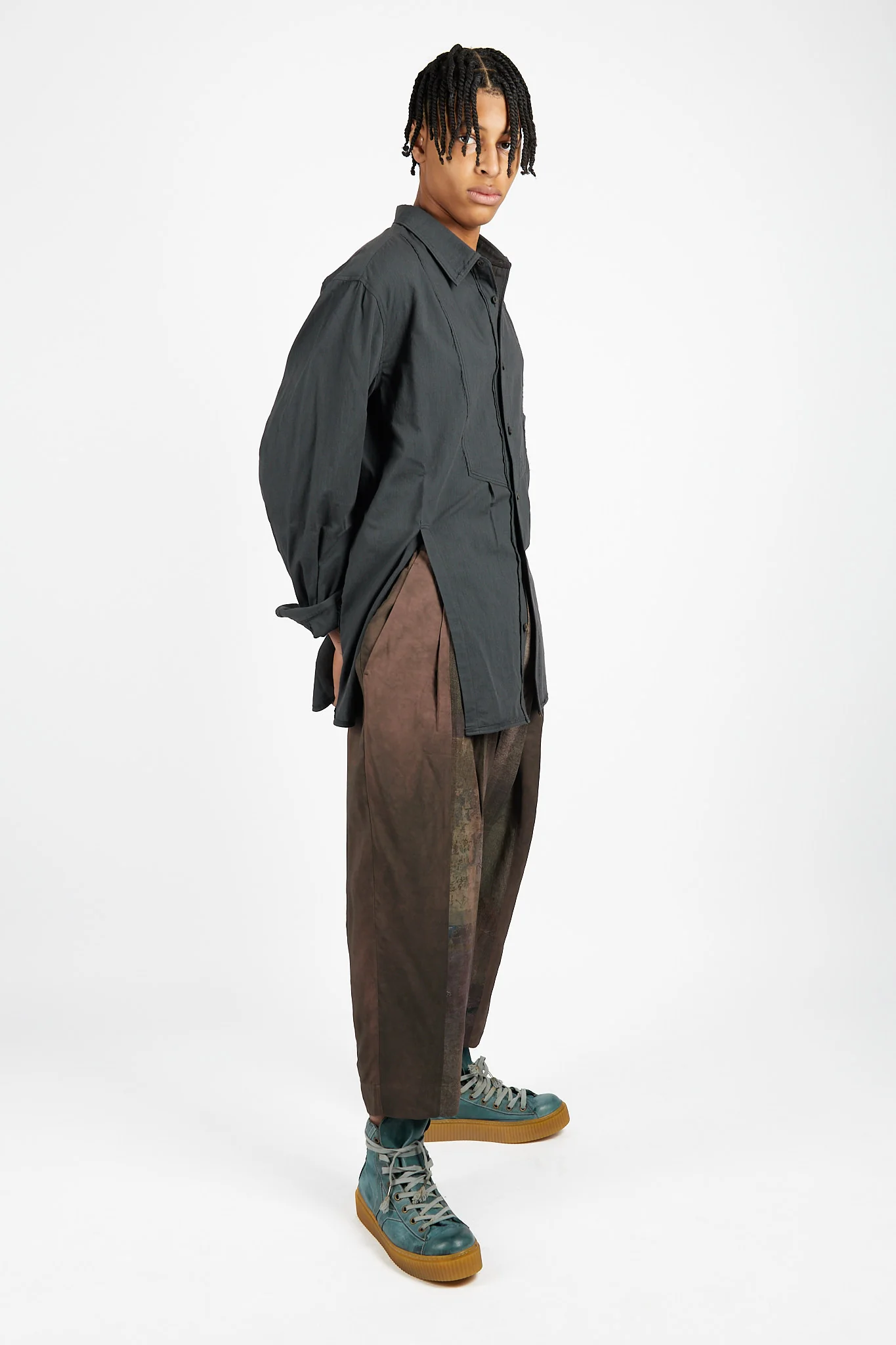 Pleated Drop-Crotched Trousers - Image 2