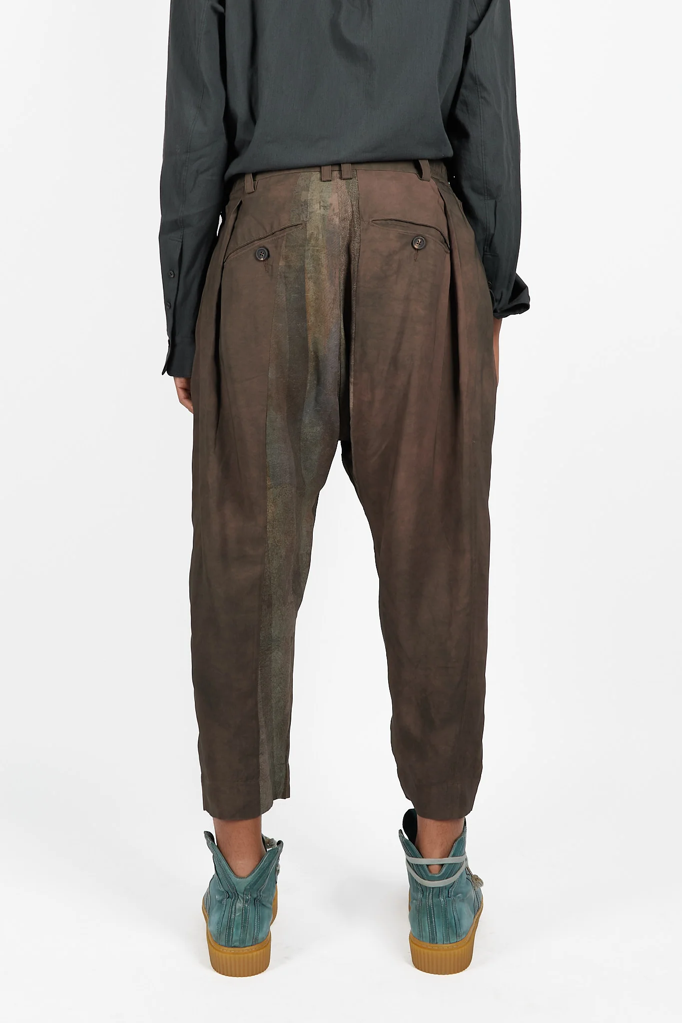 Pleated Drop-Crotched Trousers - Image 3