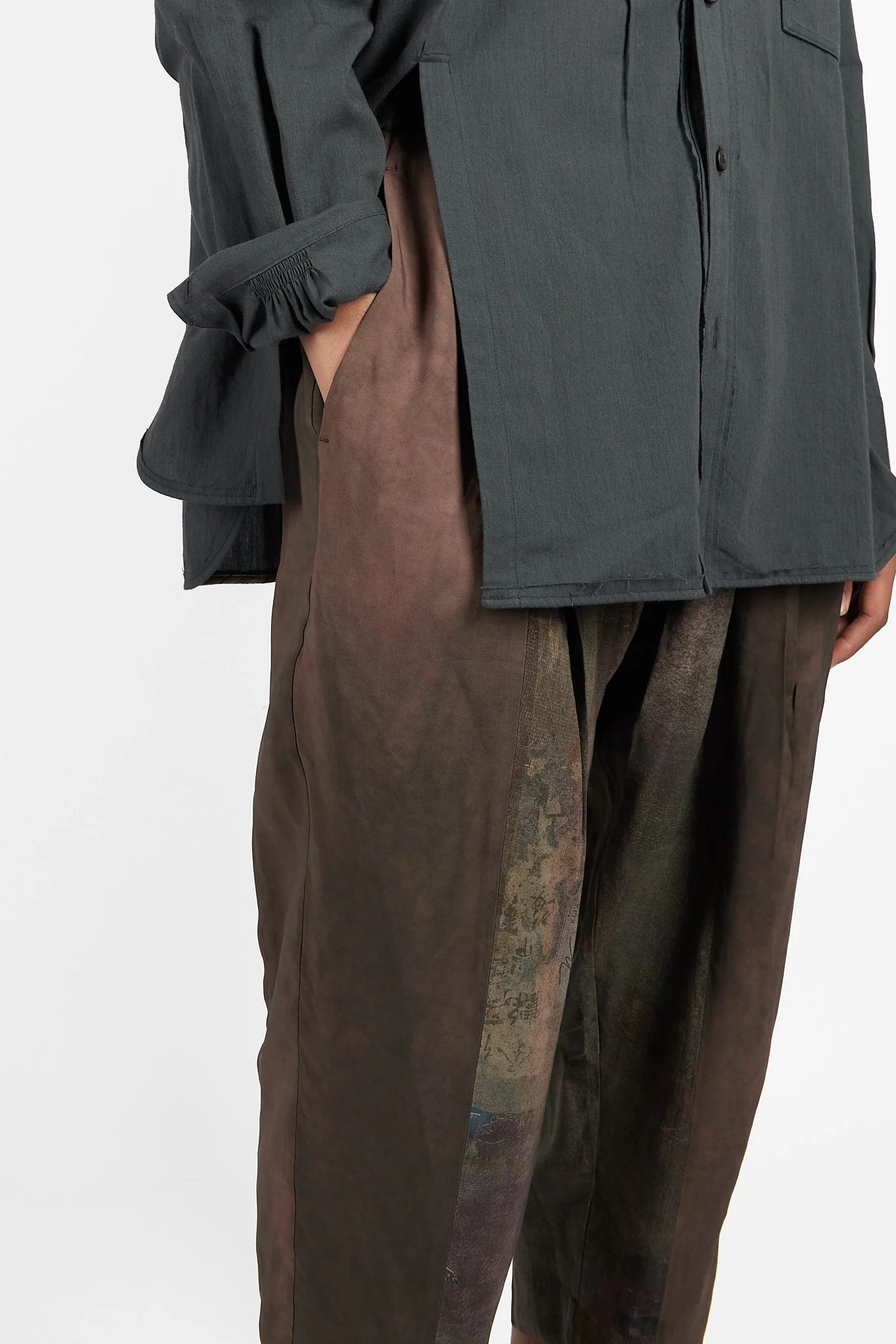 Pleated Drop-Crotched Trousers - Image 4