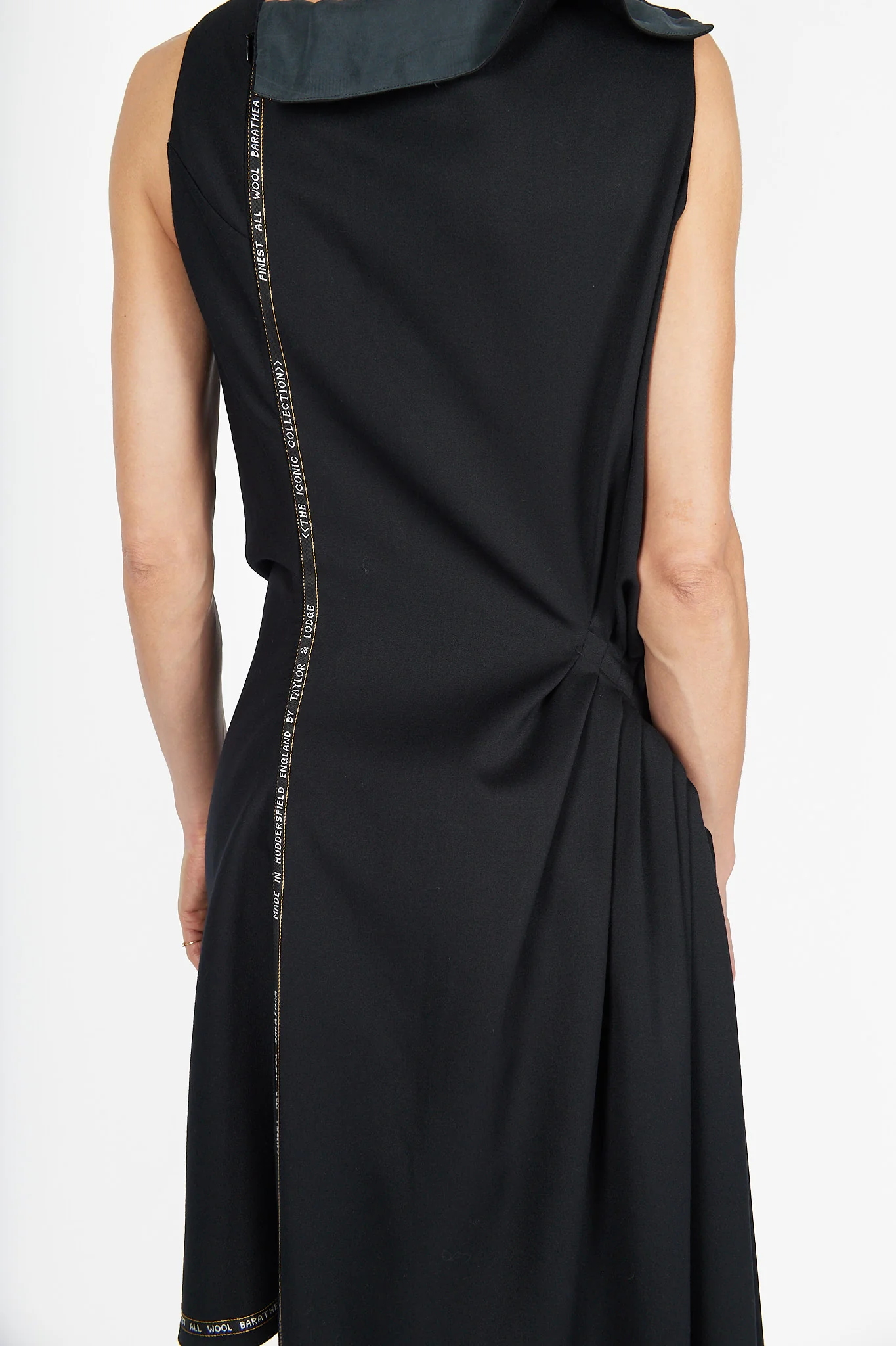 Side Pleat Wool Dress - Image 5