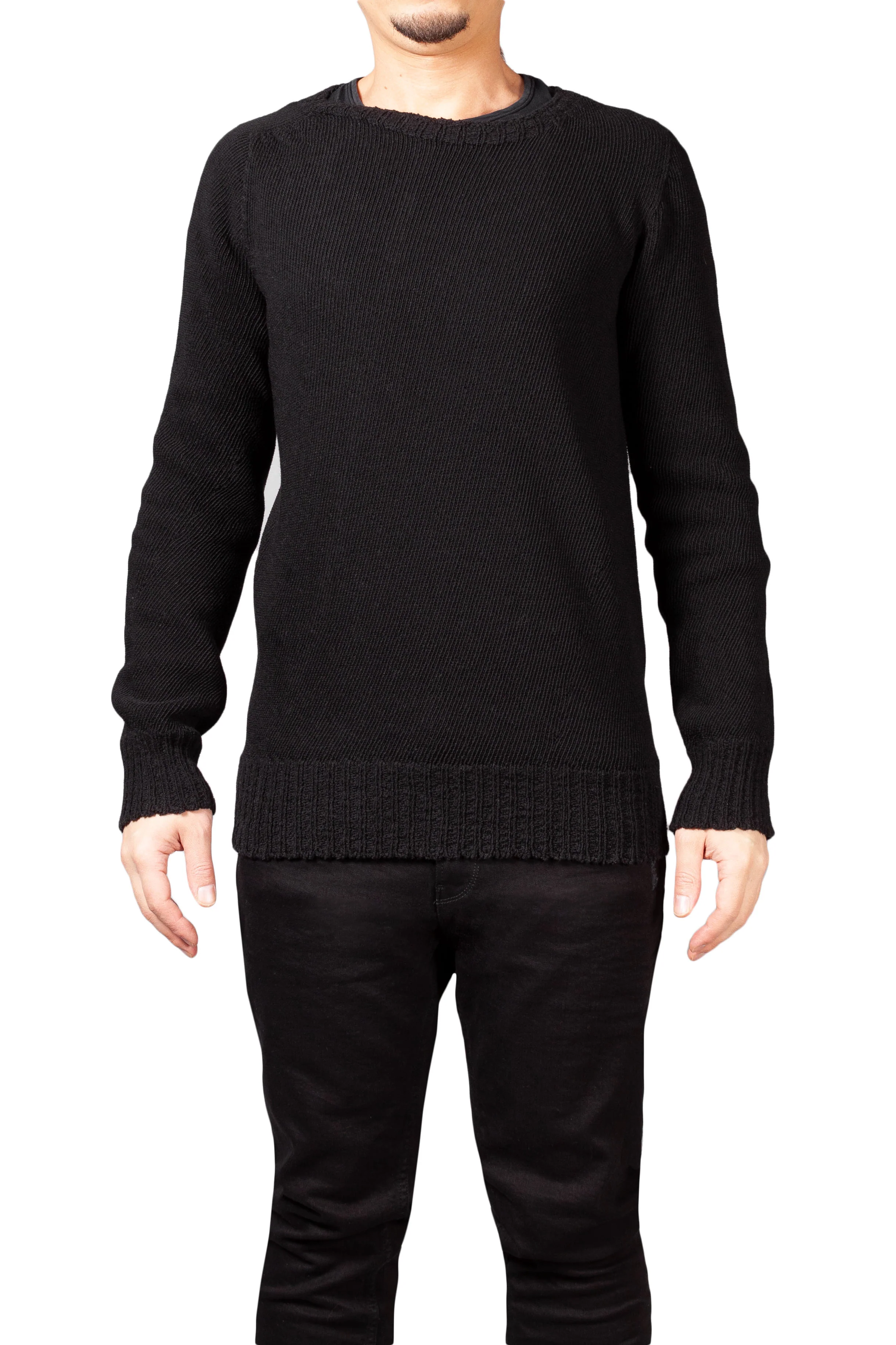 Seamless Long Sleeve Round Neck Sweater