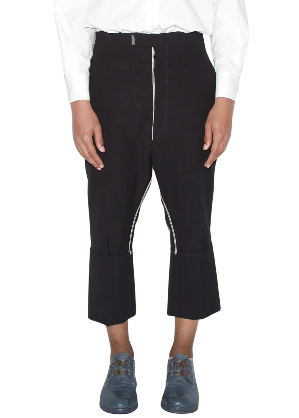 Self-Edged Long Crotch Ankle Trousers